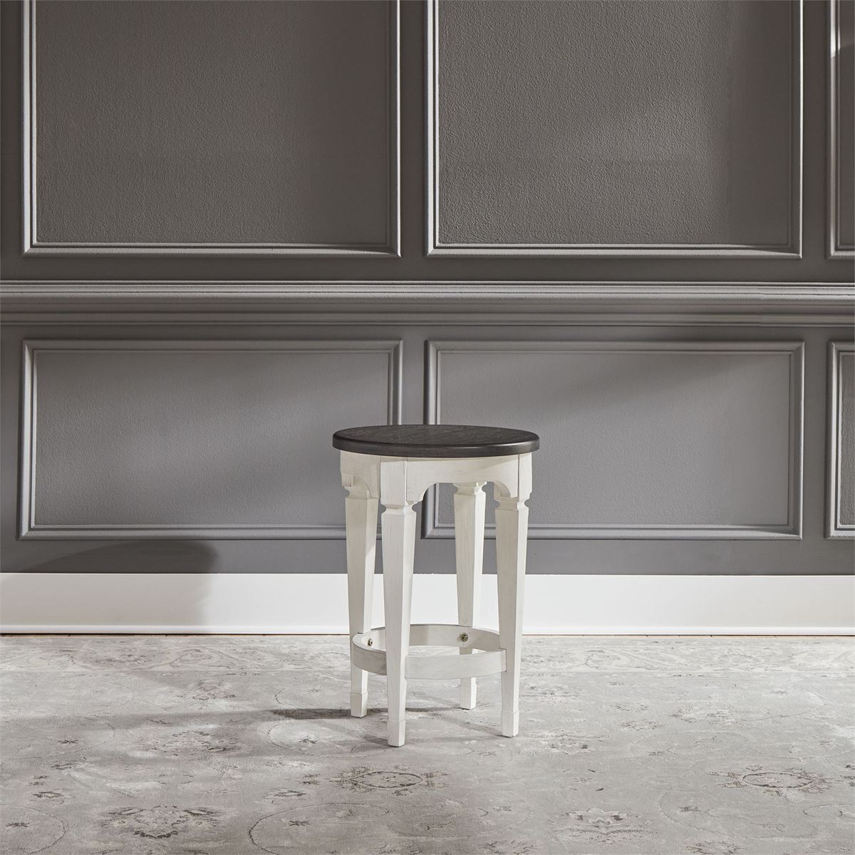 Liberty Allyson Park Console Stool in Wirebrushed White - Luxury Home Furniture (MI)