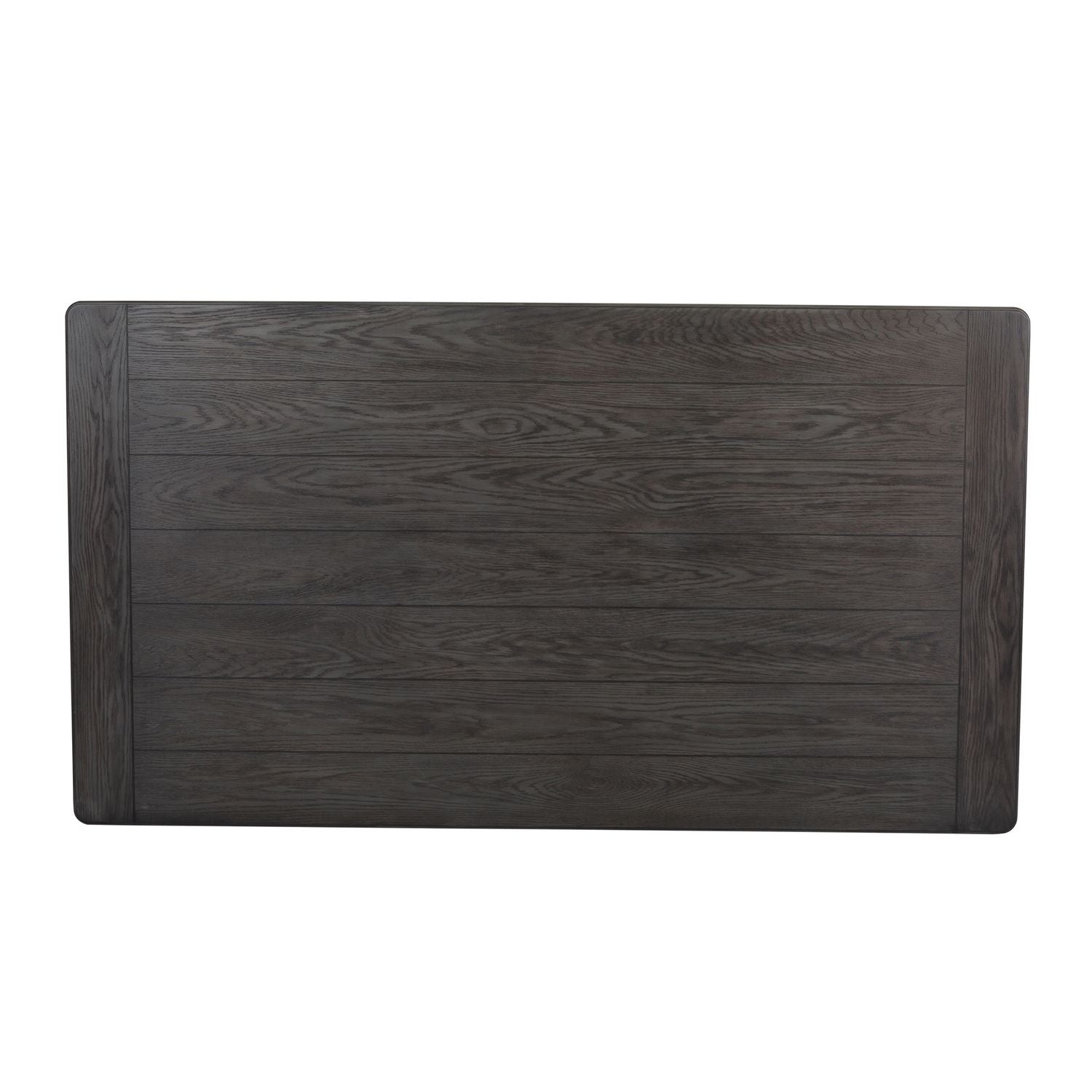 Allyson Park Rectangular Leg Table in White with Charcoal