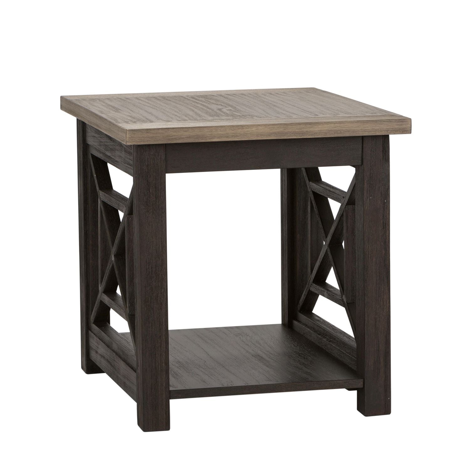 Heatherbrook End Table in Charcoal and Ash - Luxury Home Furniture (MI)