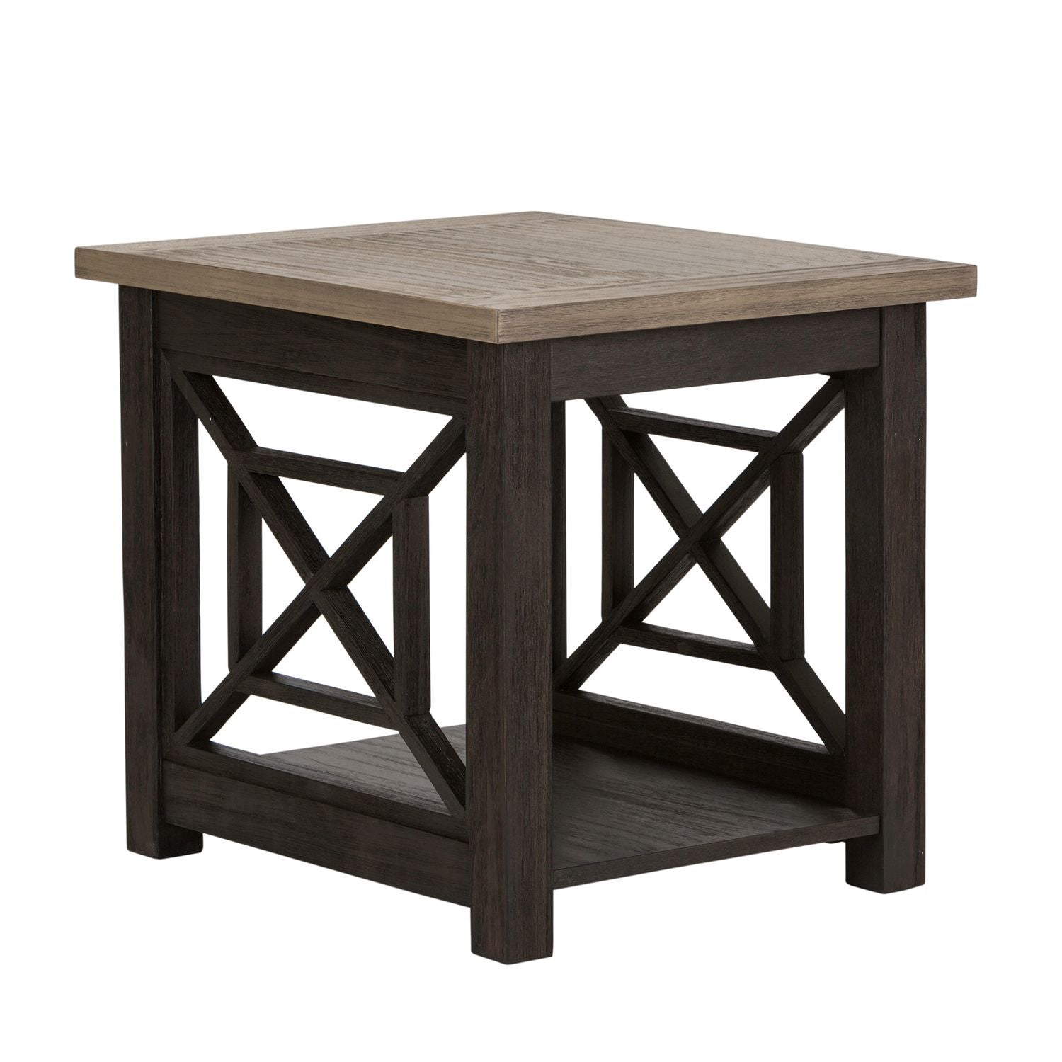 Heatherbrook End Table in Charcoal and Ash - Luxury Home Furniture (MI)