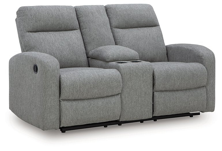Gauntlet Reclining Loveseat with Console - Luxury Home Furniture (MI)