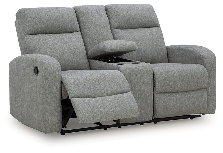 Gauntlet Reclining Loveseat with Console - Luxury Home Furniture (MI)