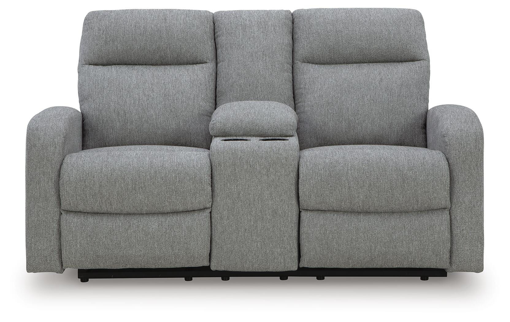 Gauntlet Reclining Loveseat with Console - Luxury Home Furniture (MI)