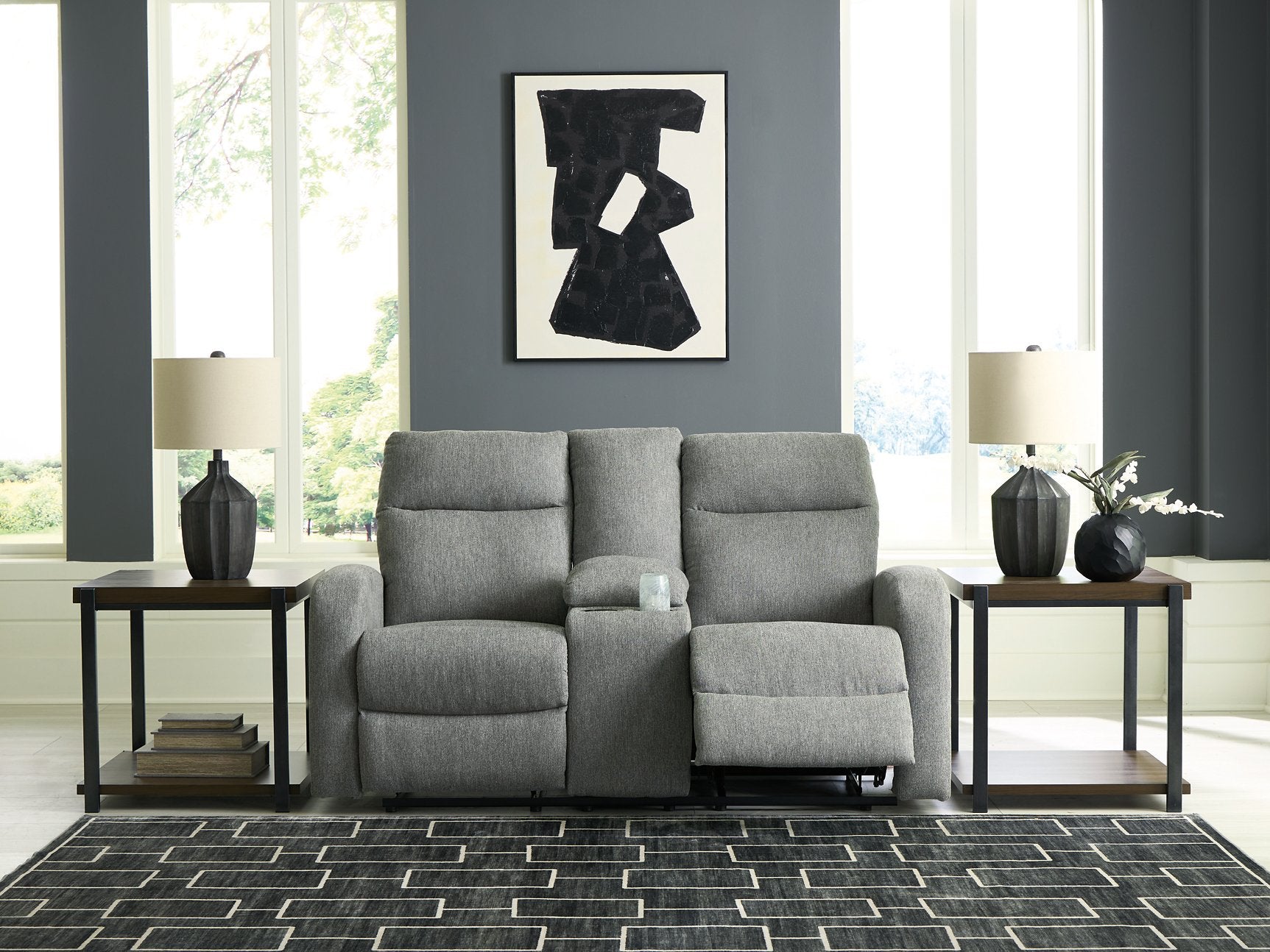 Gauntlet Reclining Loveseat with Console - Luxury Home Furniture (MI)