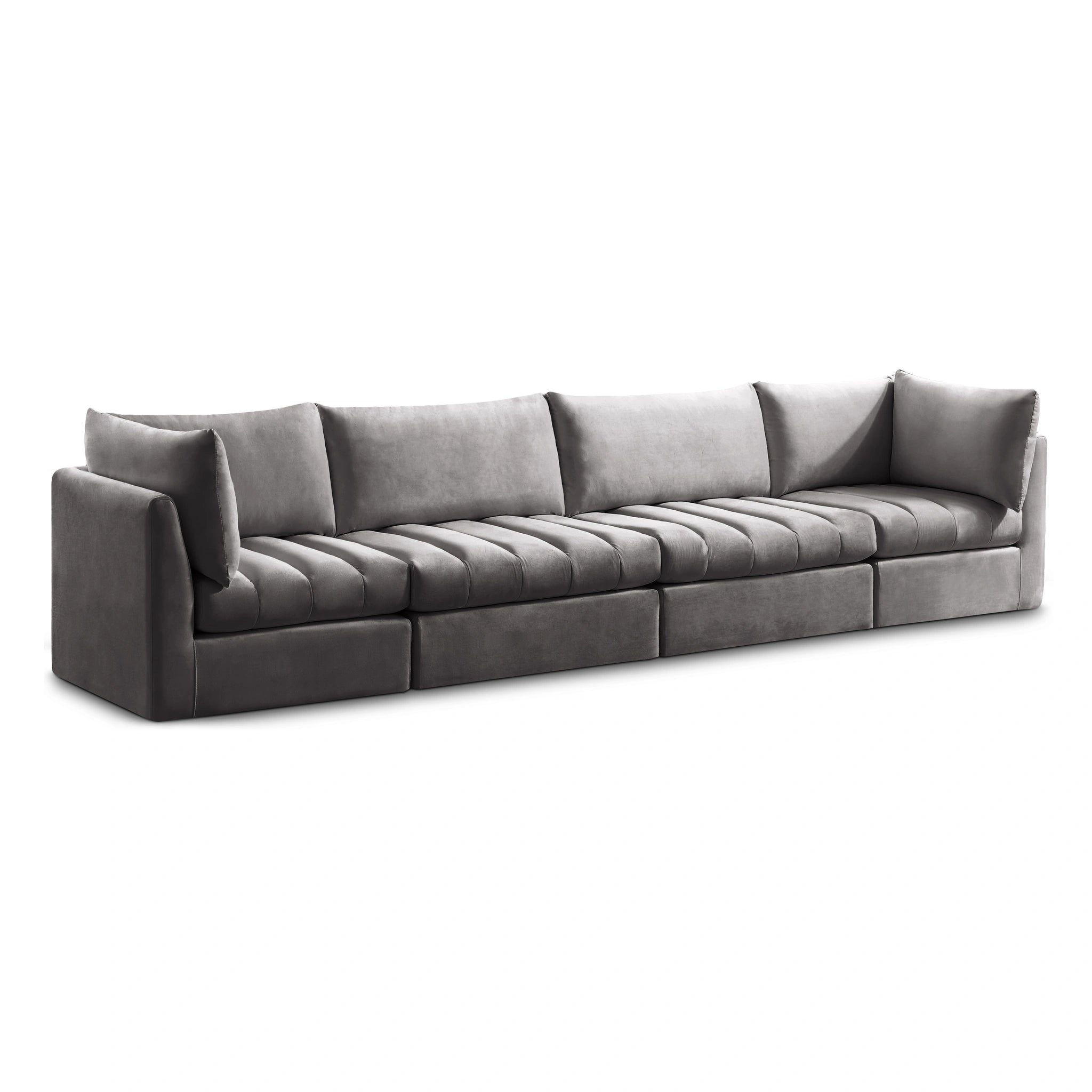 Jacob Grey Velvet Modular Sofa