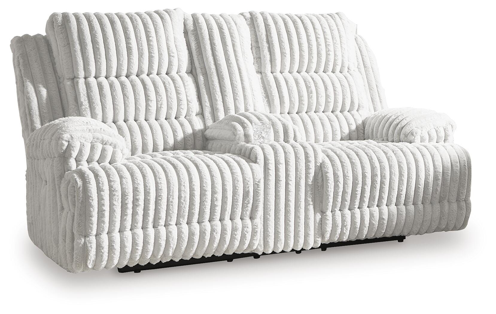 Rhines Falls Power Reclining Loveseat with Console - Luxury Home Furniture (MI)