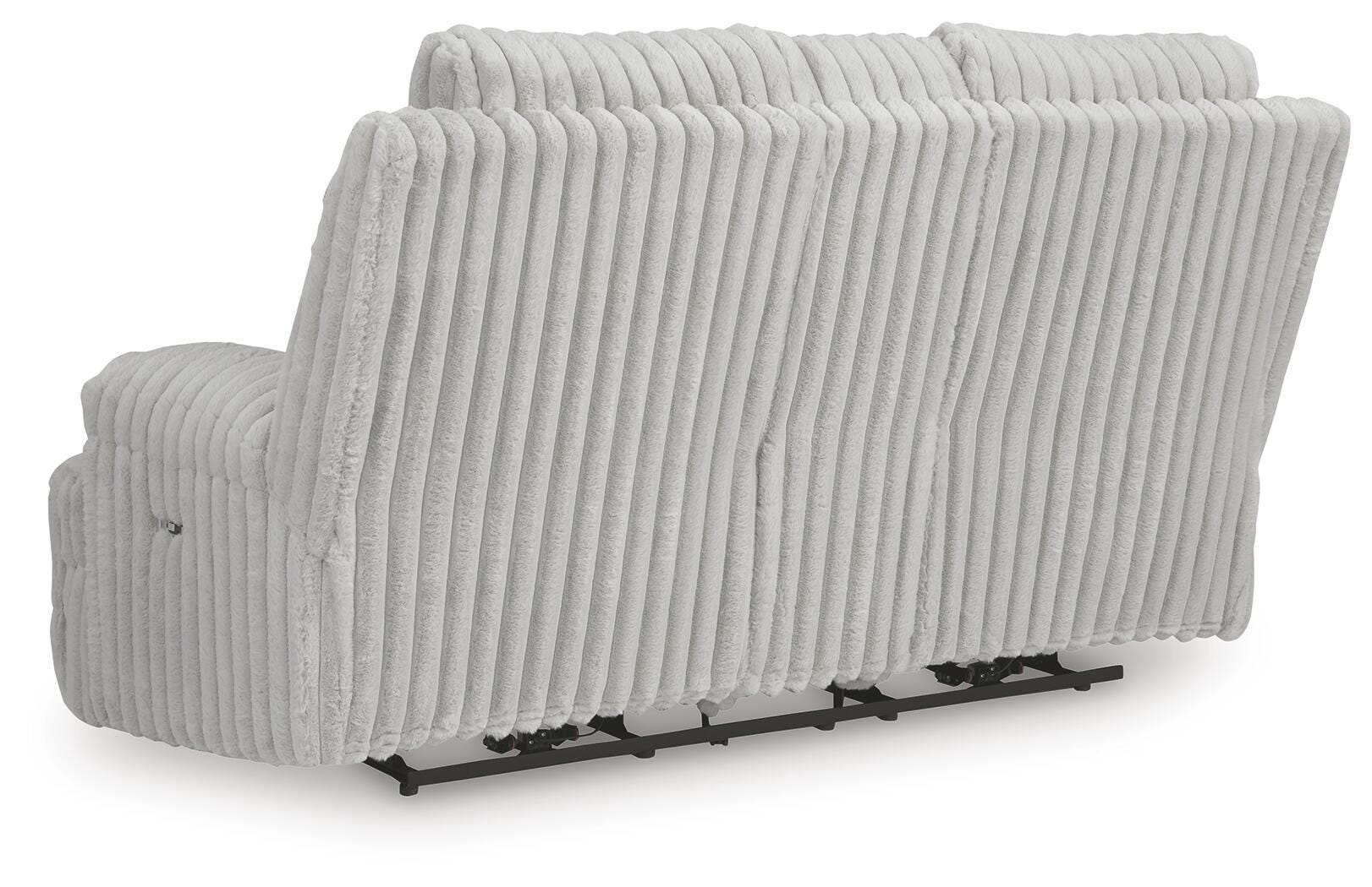 Rhines Falls Power Reclining Loveseat with Console - Luxury Home Furniture (MI)