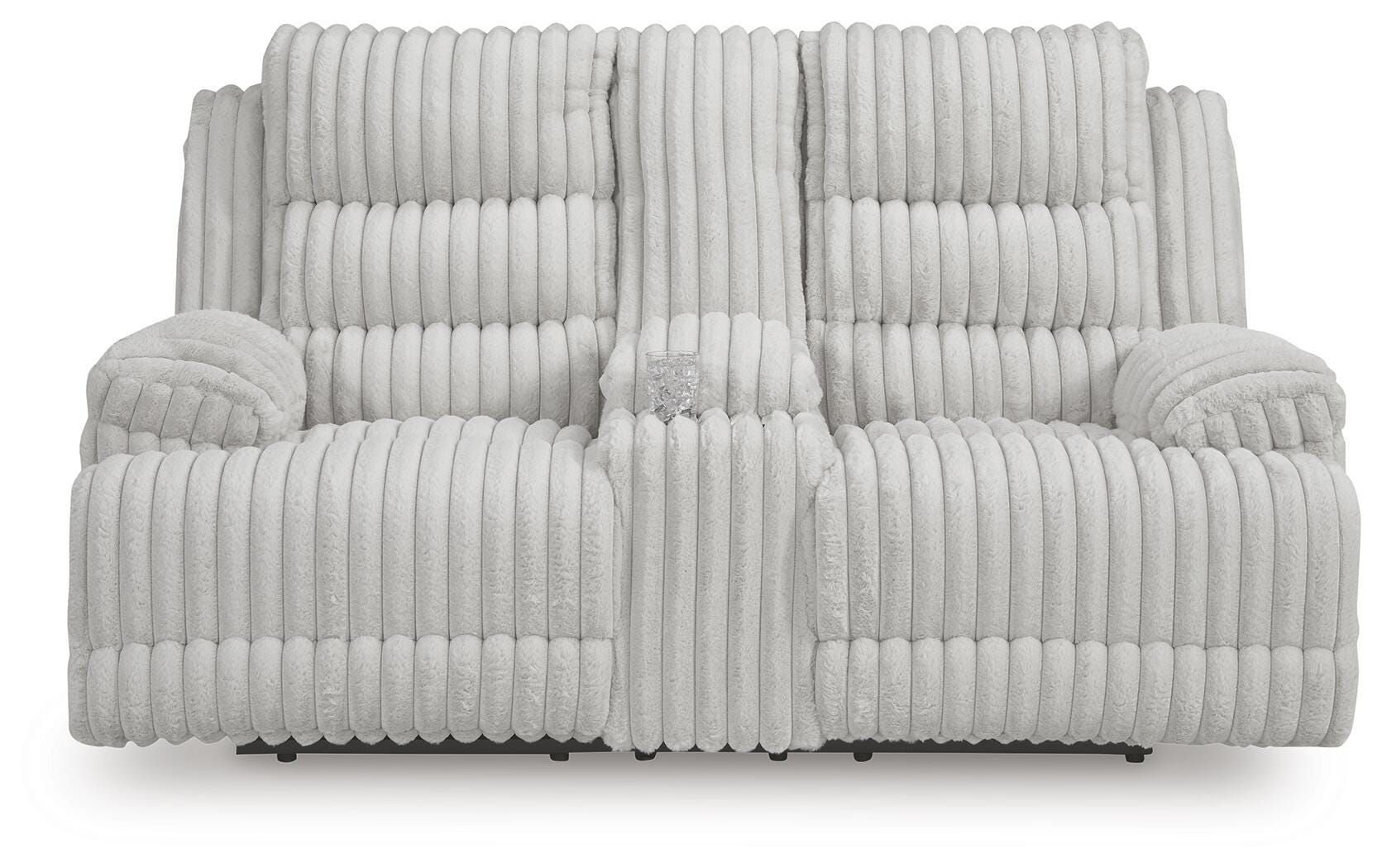 Rhines Falls Power Reclining Loveseat with Console - Luxury Home Furniture (MI)