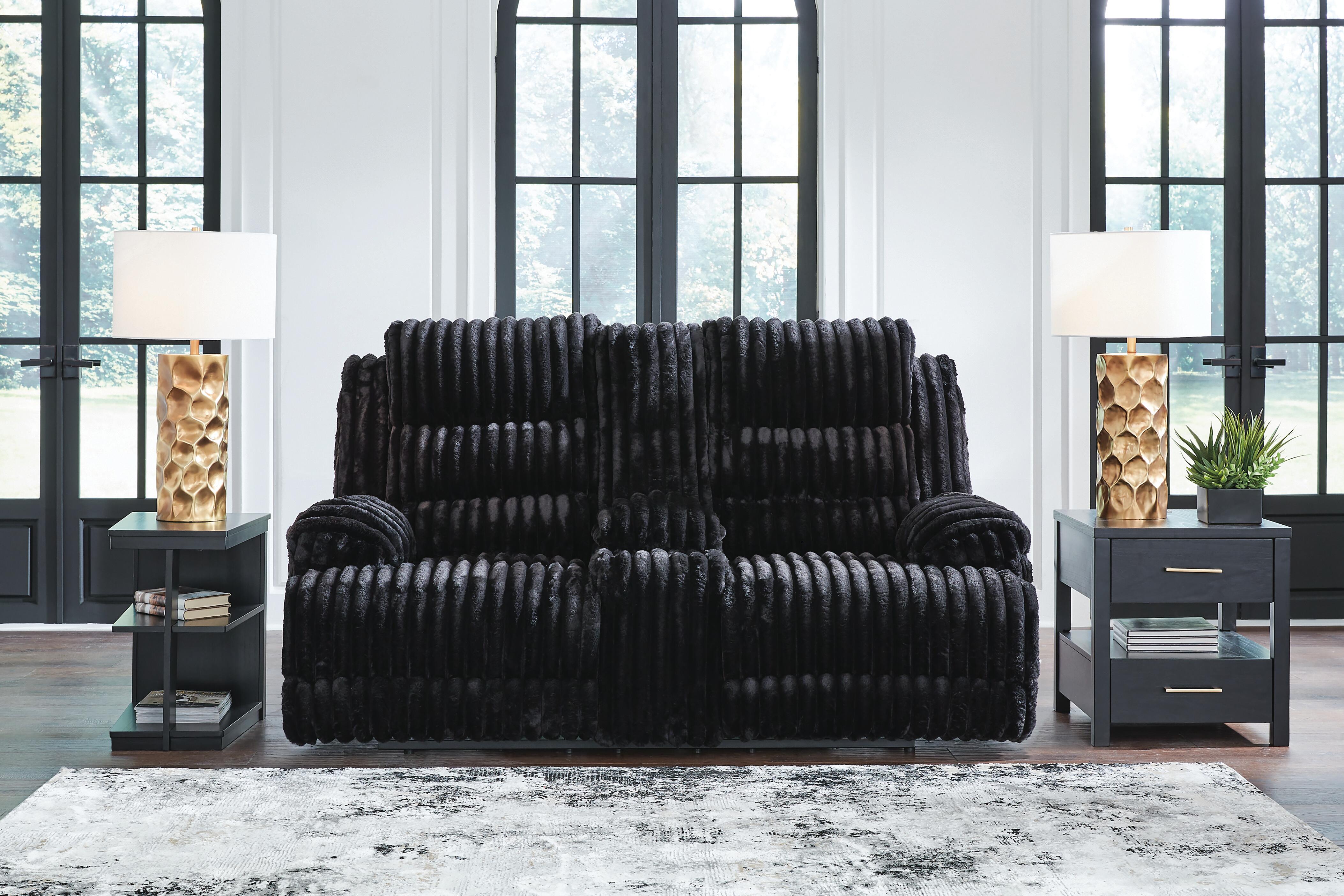 Rhine Falls Reclining Loveseat with Console - Luxury Home Furniture (MI)