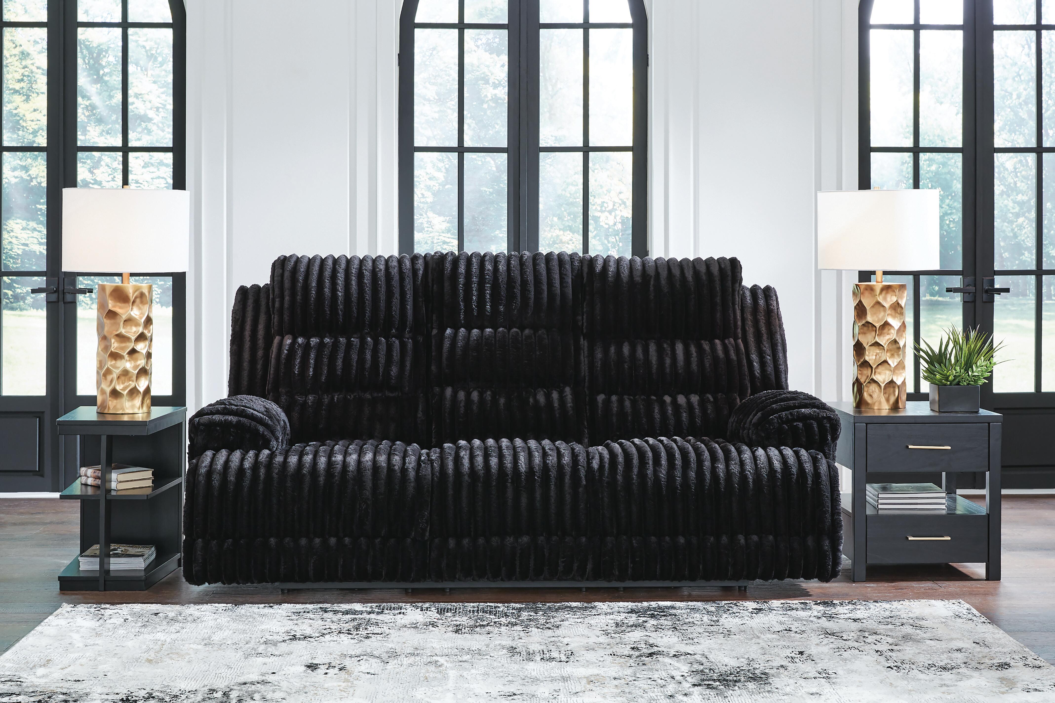 Rhine Falls Power Reclining Sofa with Drop Down Table - Luxury Home Furniture (MI)