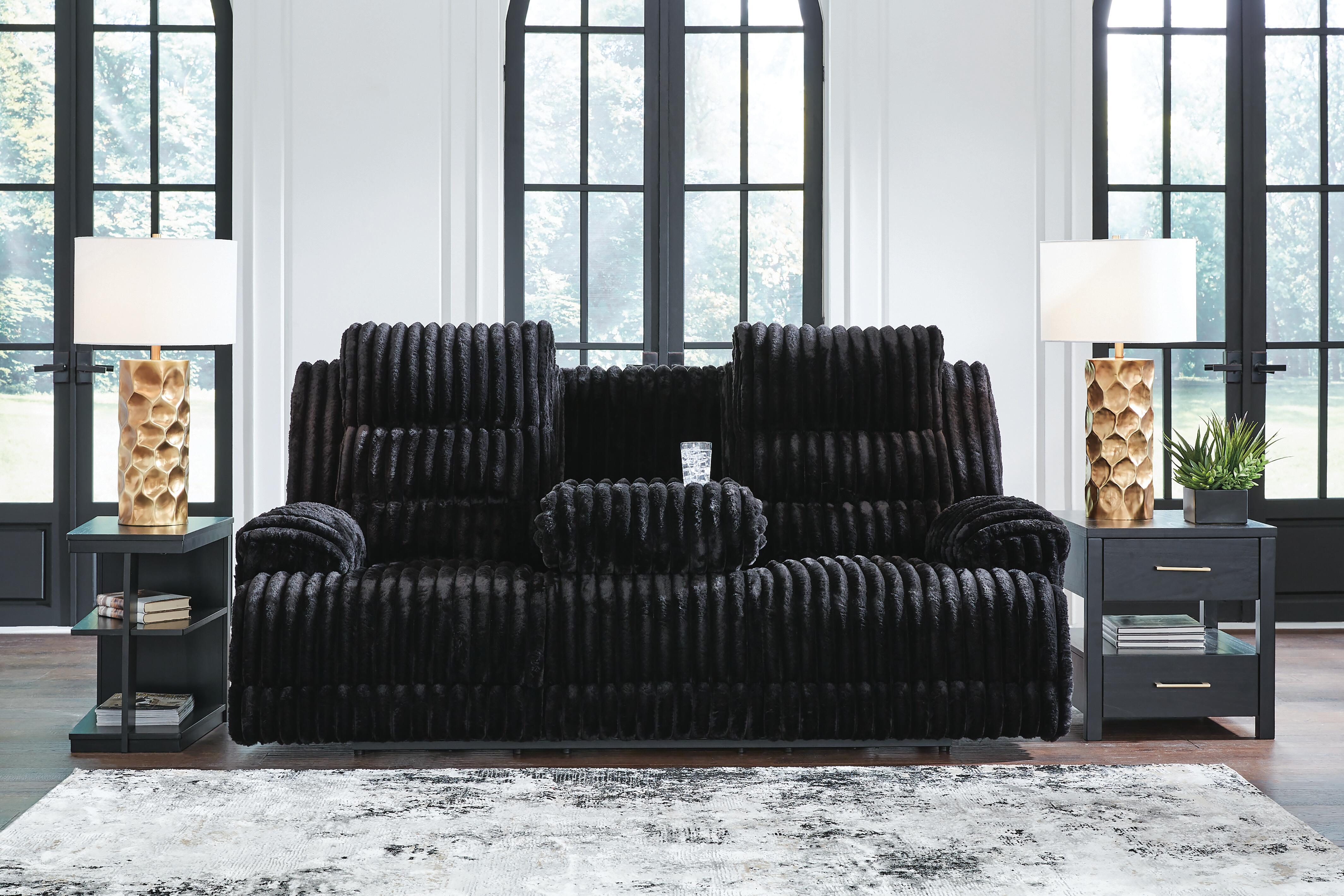 Rhine Falls Power Reclining Sofa with Drop Down Table - Luxury Home Furniture (MI)