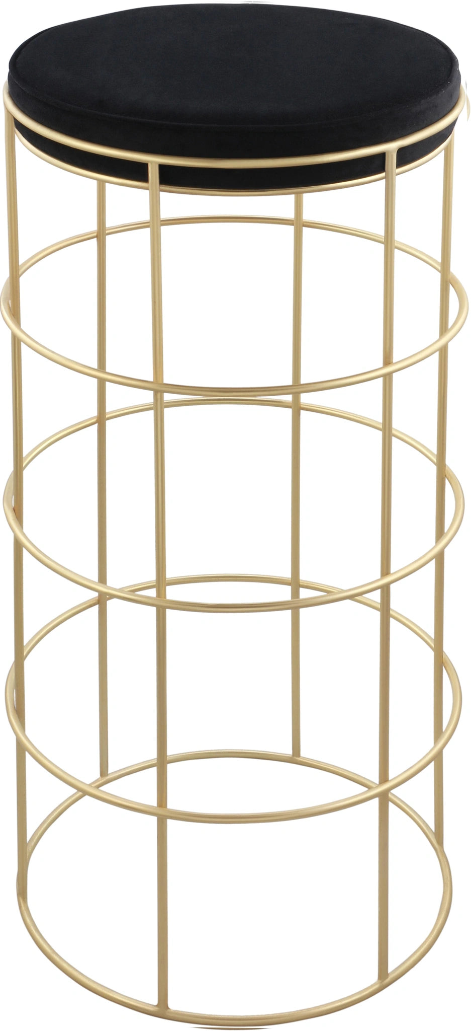 Rebar Black Velvet Bar Stool