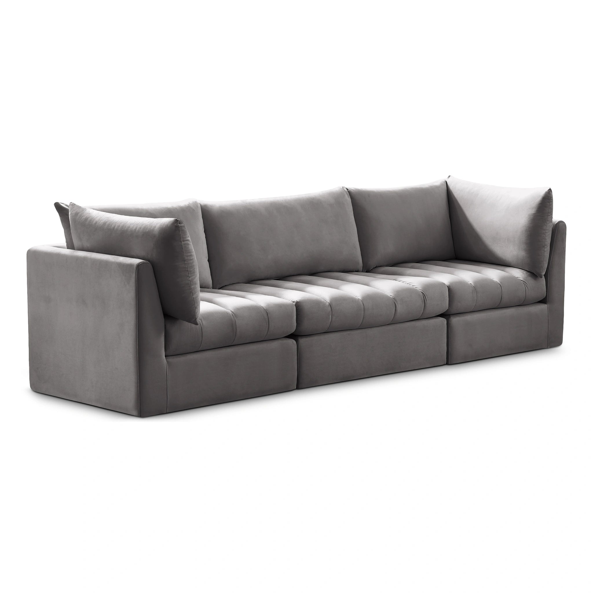 Jacob Grey Velvet Modular Sofa