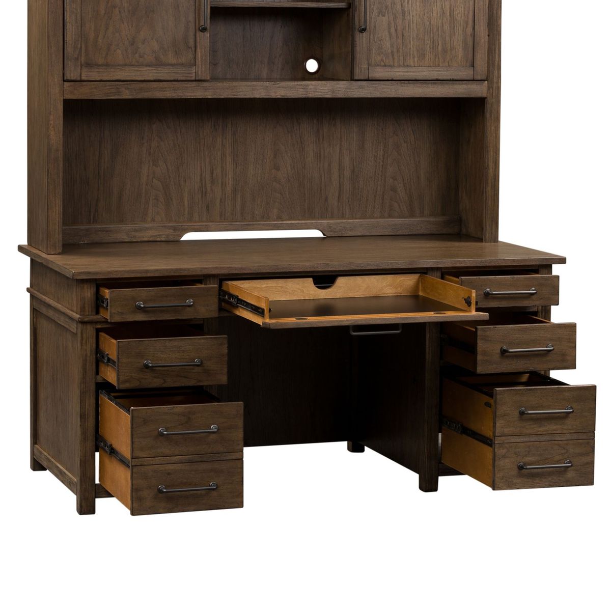 Liberty Sonoma Road Desk/Credenza in Weather Beaten Bark - Luxury Home Furniture (MI)