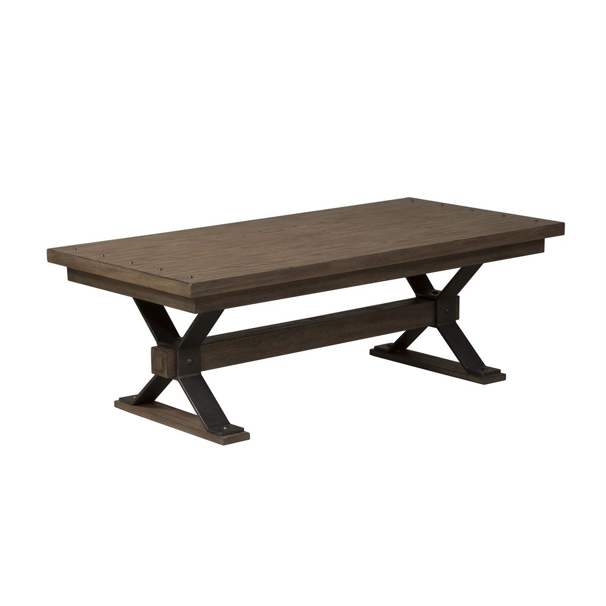 Liberty Sonoma Road Rectangular Cocktail Table in Weathered Beaten Bark - Luxury Home Furniture (MI)