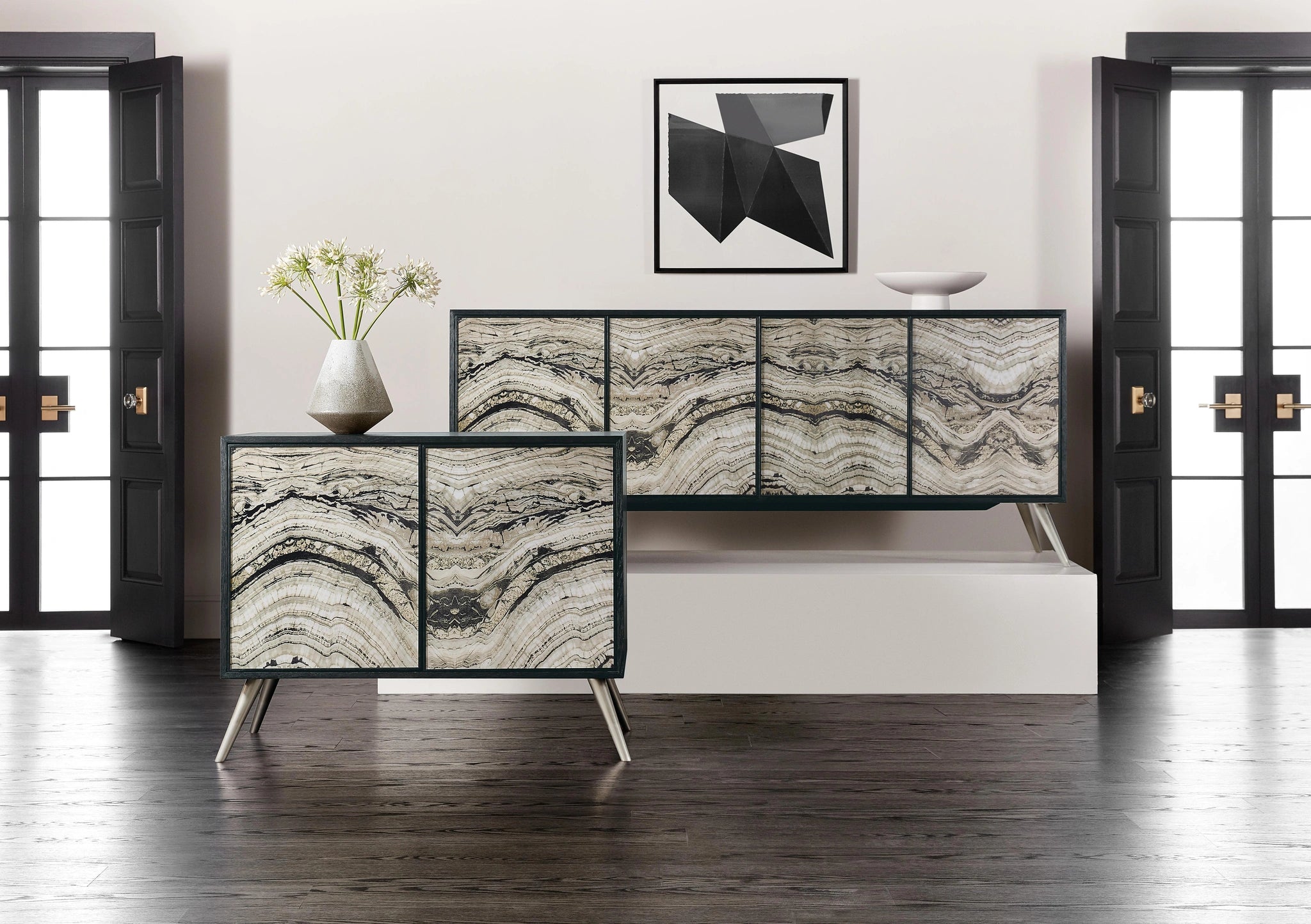 Melange Rockee Four Door Credenza