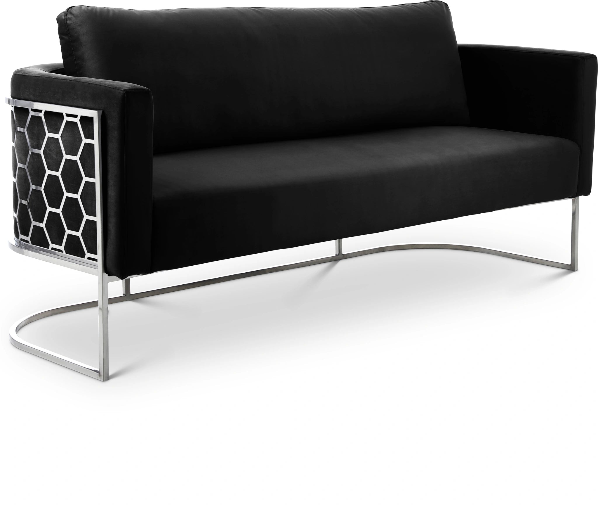 Casa Black Velvet Sofa