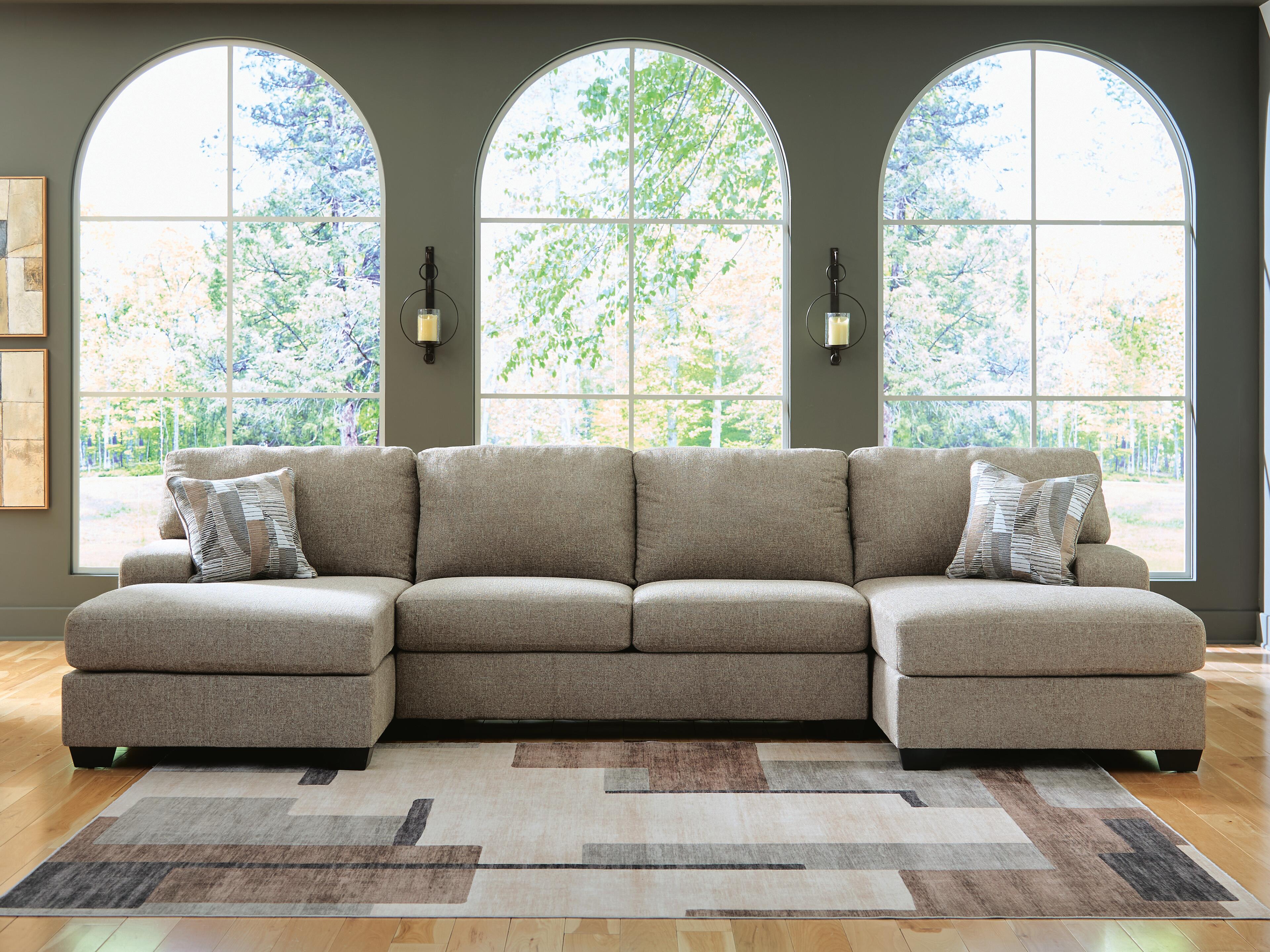 Newellen Sectional with Double Chaise - Luxury Home Furniture (MI)