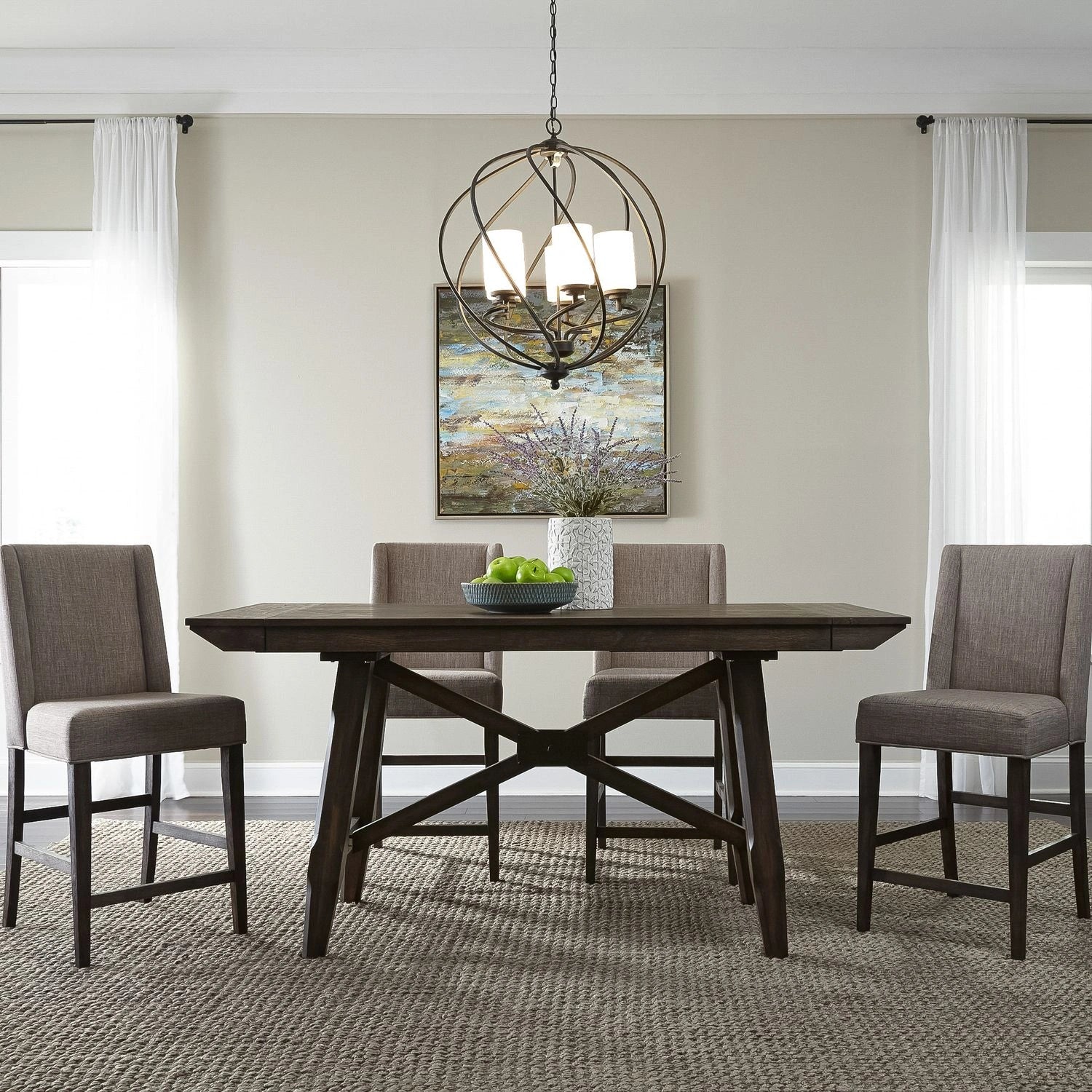 Double Bridge Upholstered Counter Chair (RTA) image