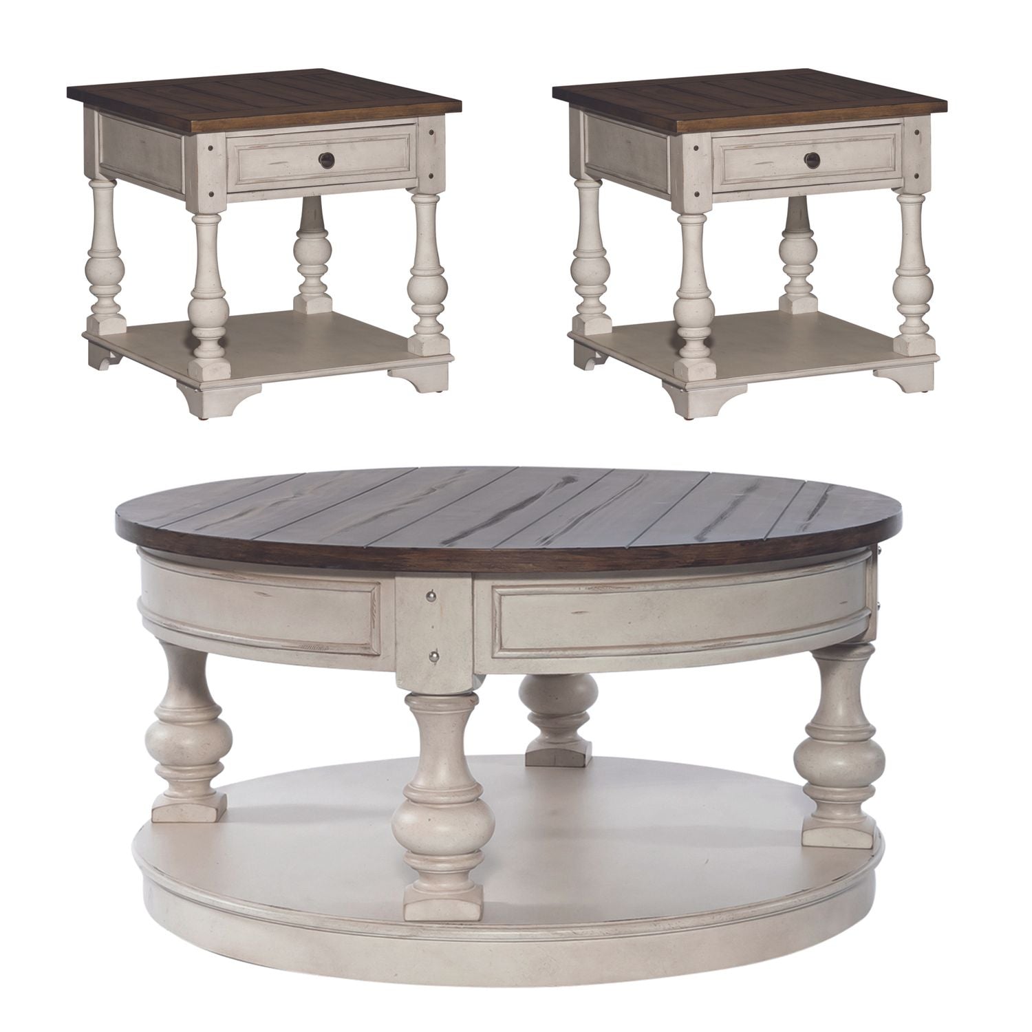 Morgan Creek Opt 3 Piece Set (1-Cocktail 2-End Tables)