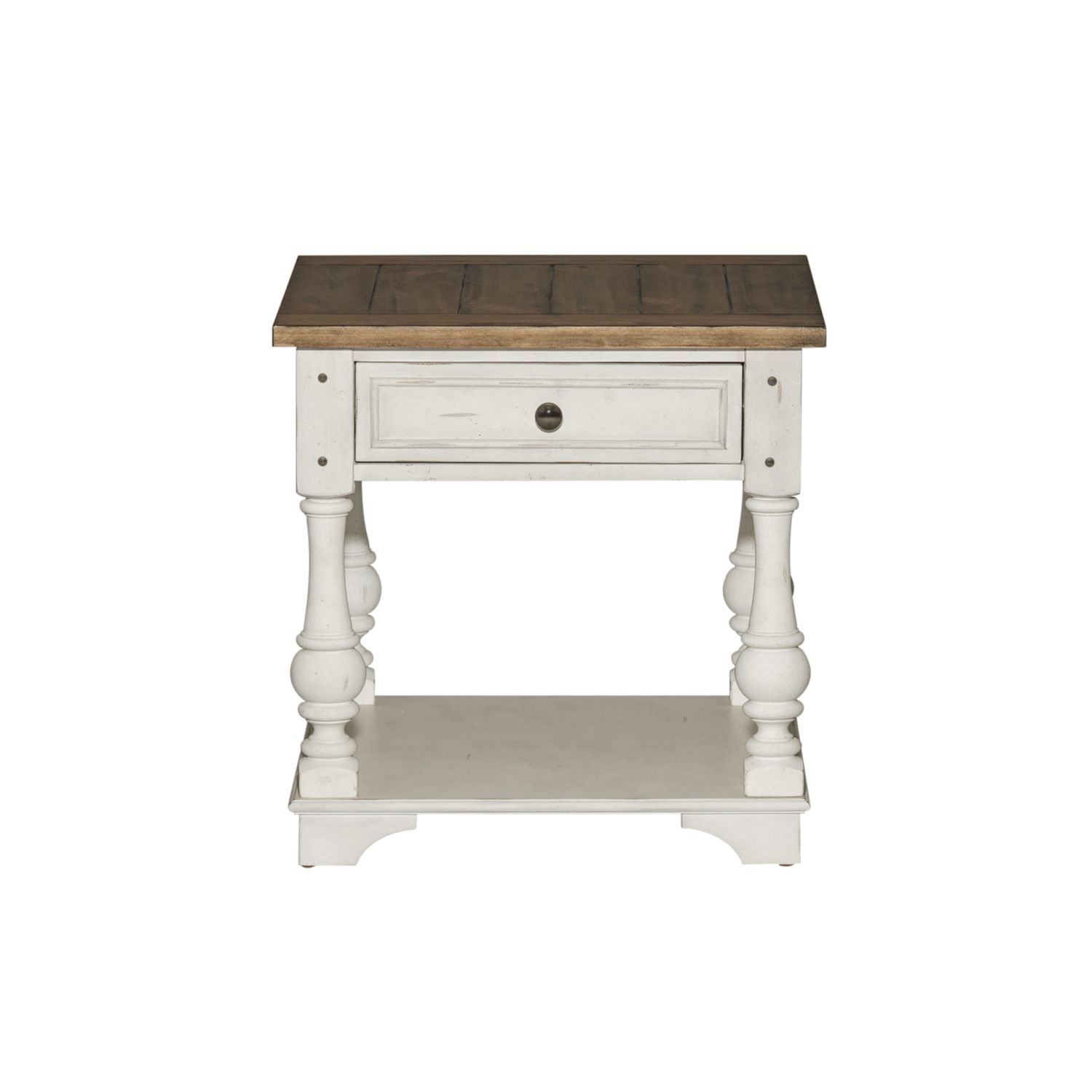 Morgan Creek End Table in Antique White image