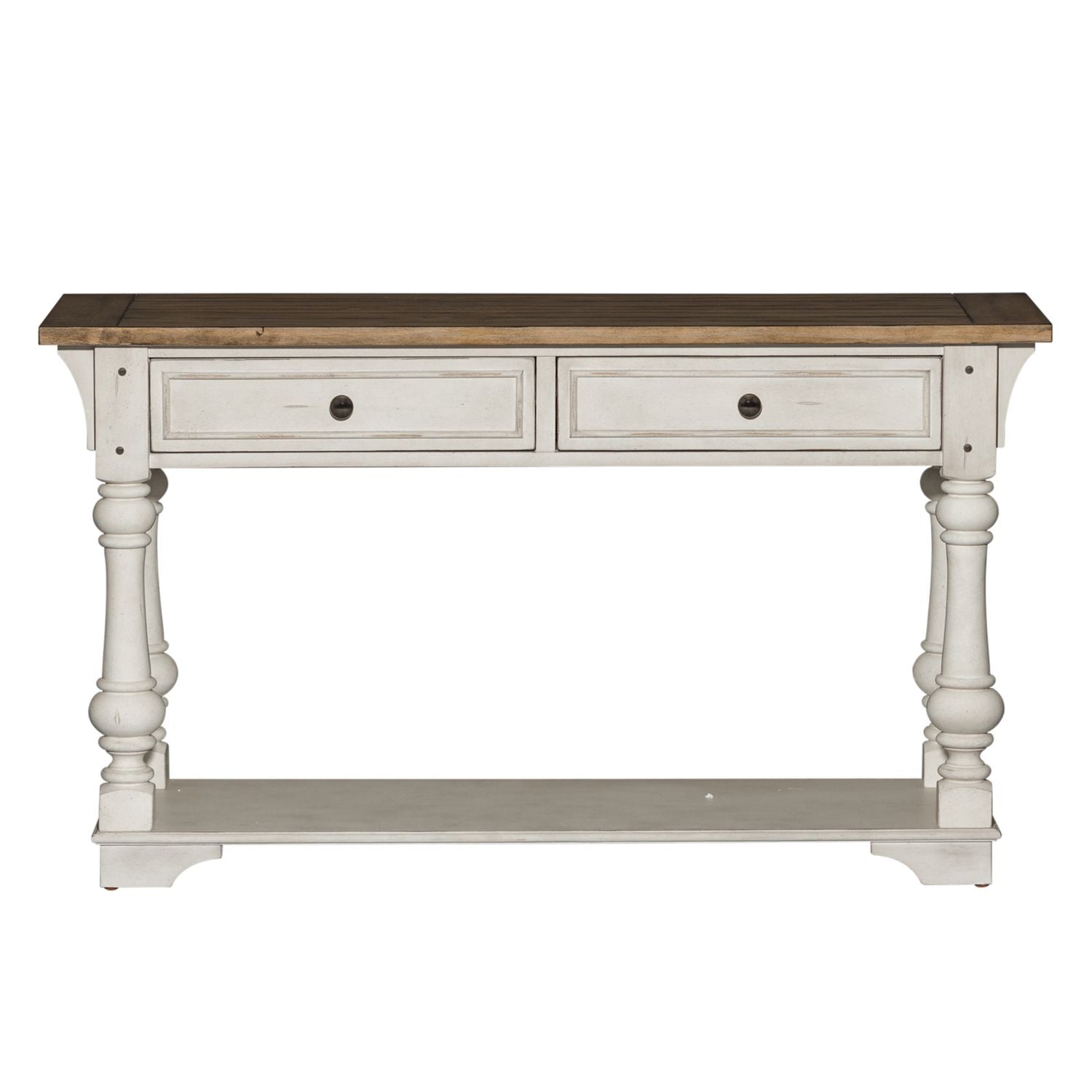 Morgan Creek Sofa Table in Antique White - Luxury Home Furniture (MI)
