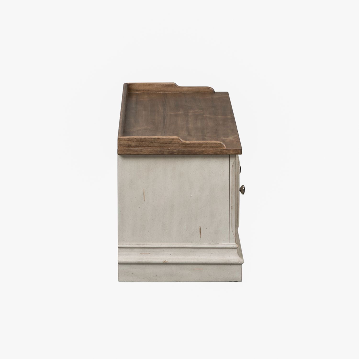 Morgan Creek Storage Hall Bench in Antique White - Luxury Home Furniture (MI)