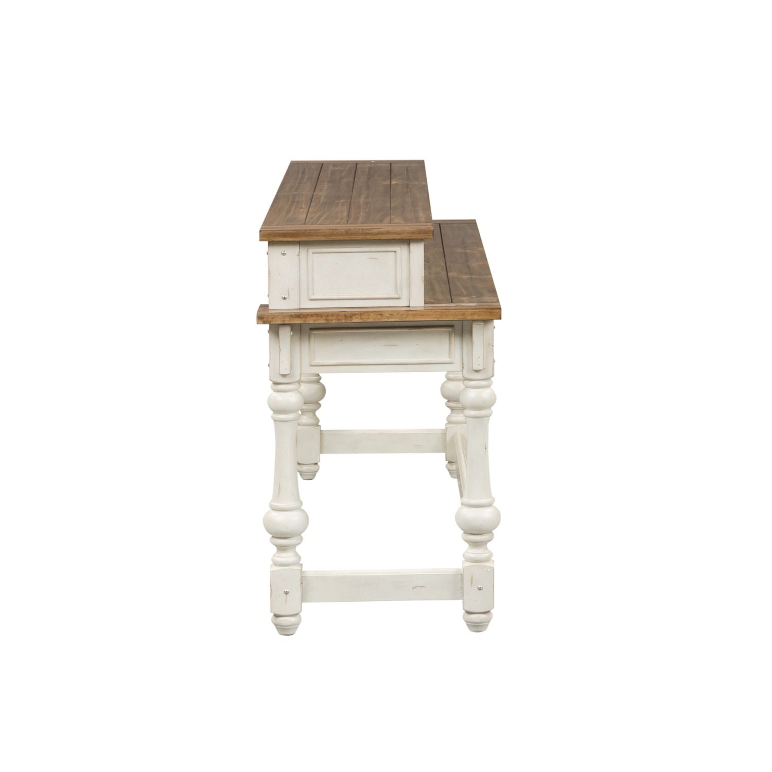 Morgan Creek Console Bar Table in Antique White image