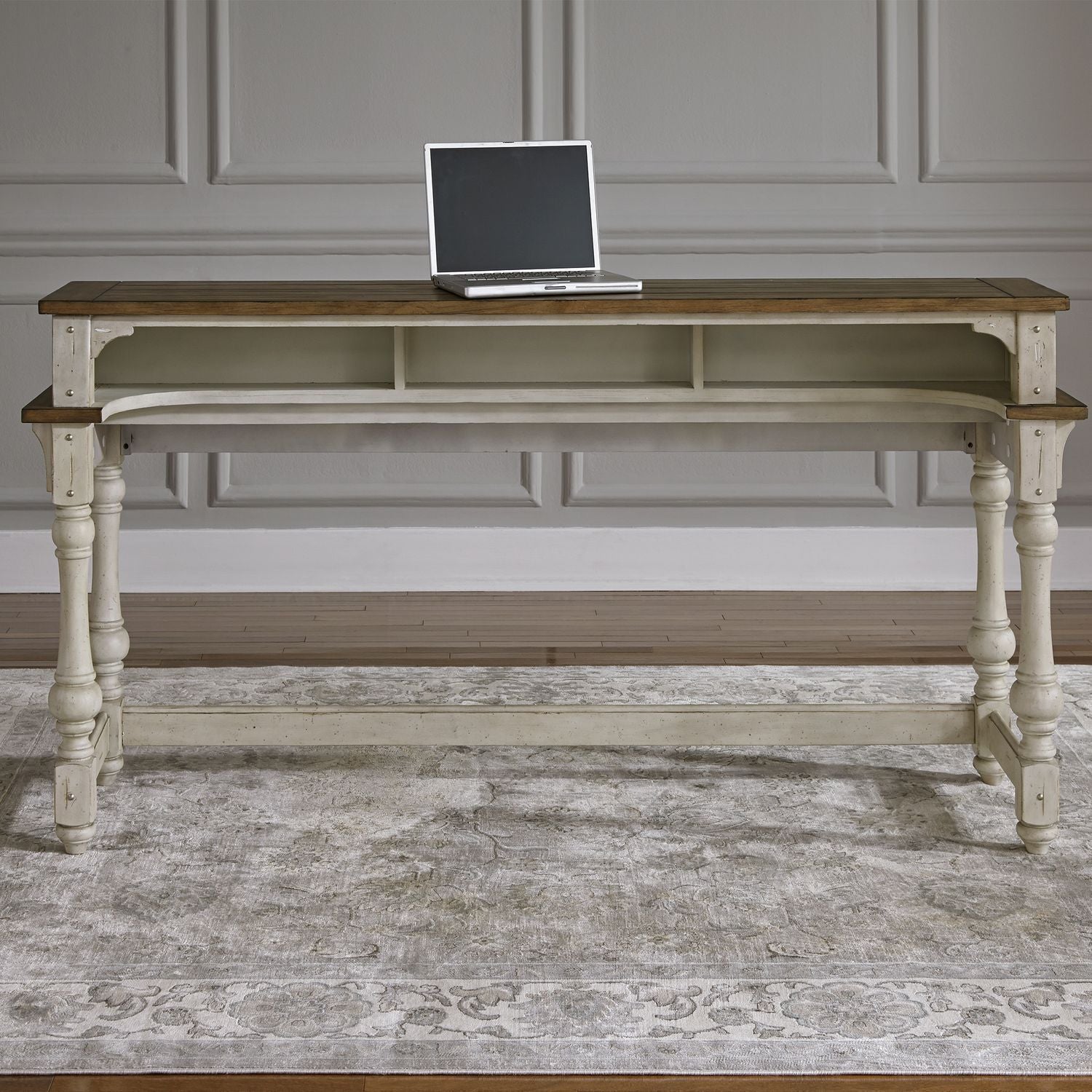 Morgan Creek Console Bar Table in Antique White image