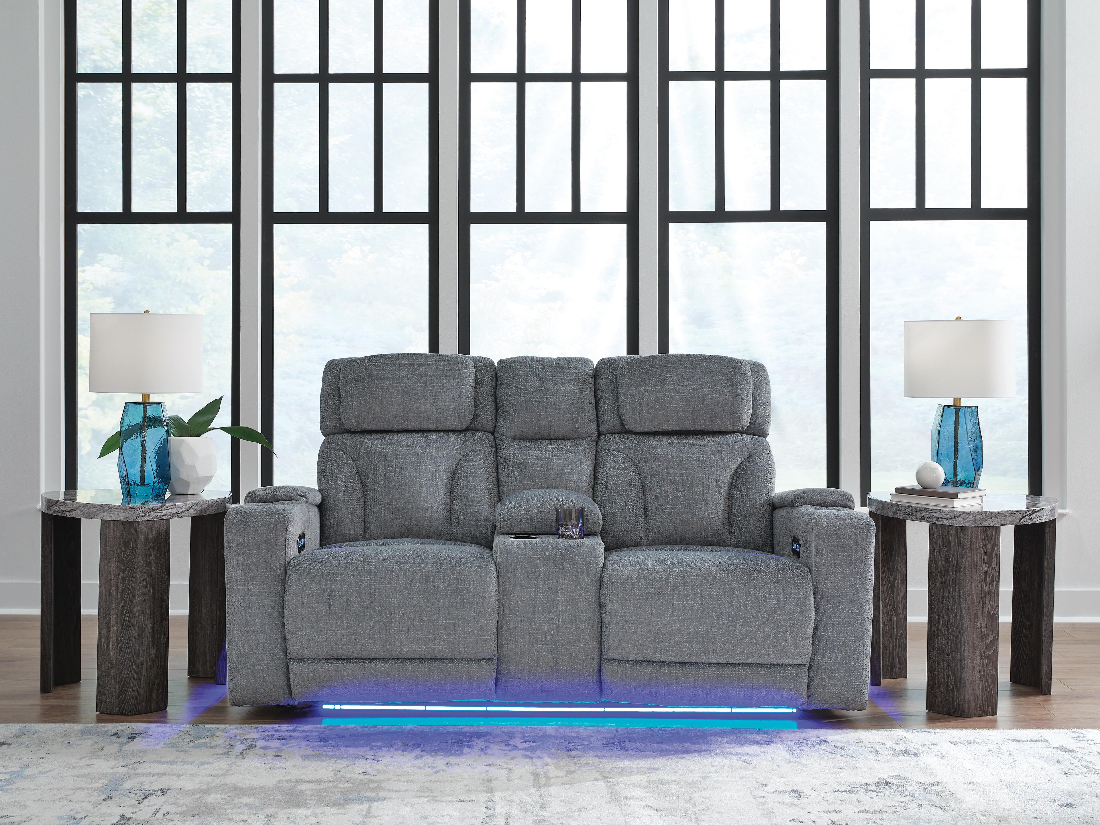 Studio Cave Power Reclining Loveseat with Console - Luxury Home Furniture (MI)