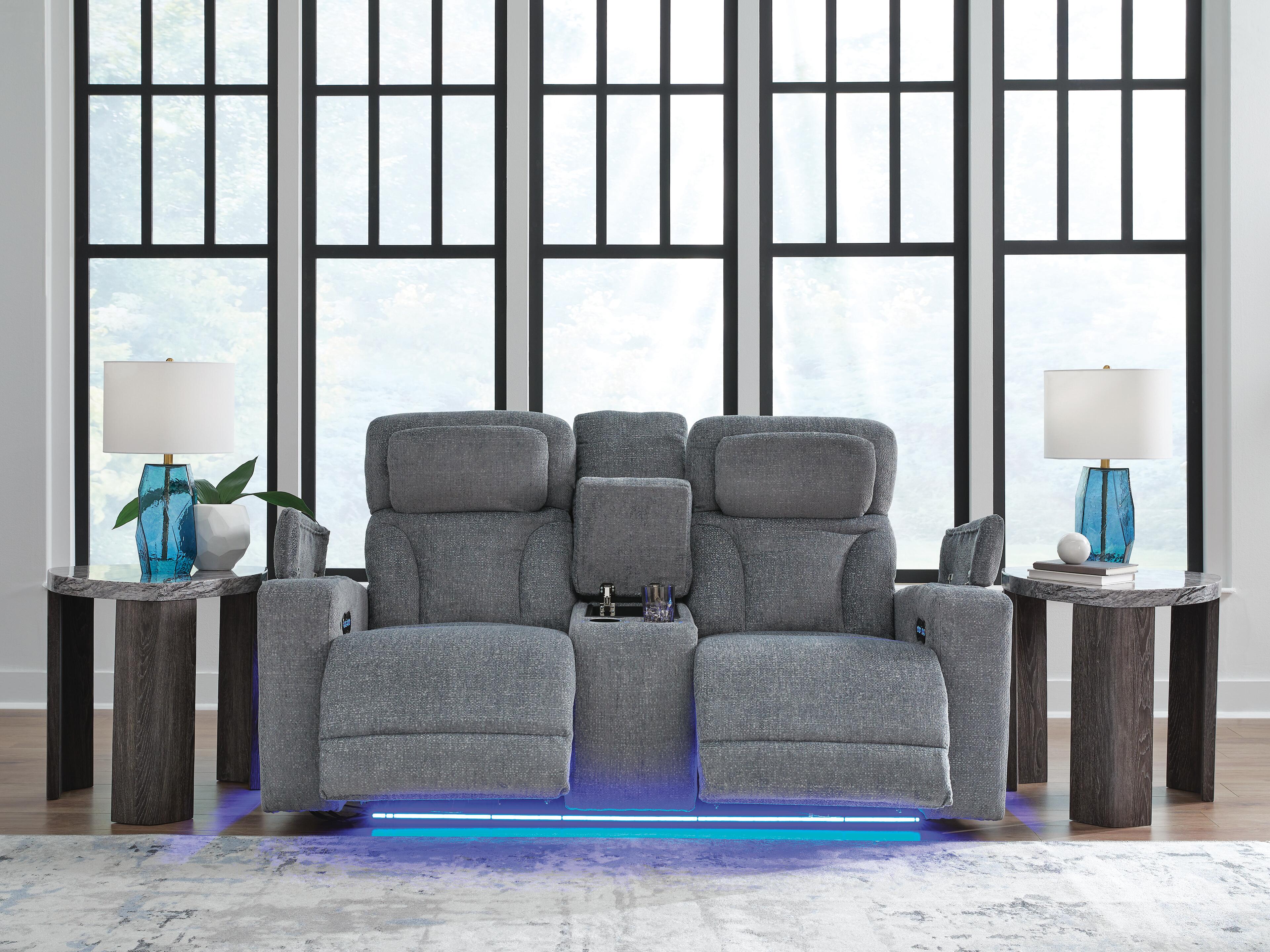 Studio Cave Power Reclining Loveseat with Console - Luxury Home Furniture (MI)