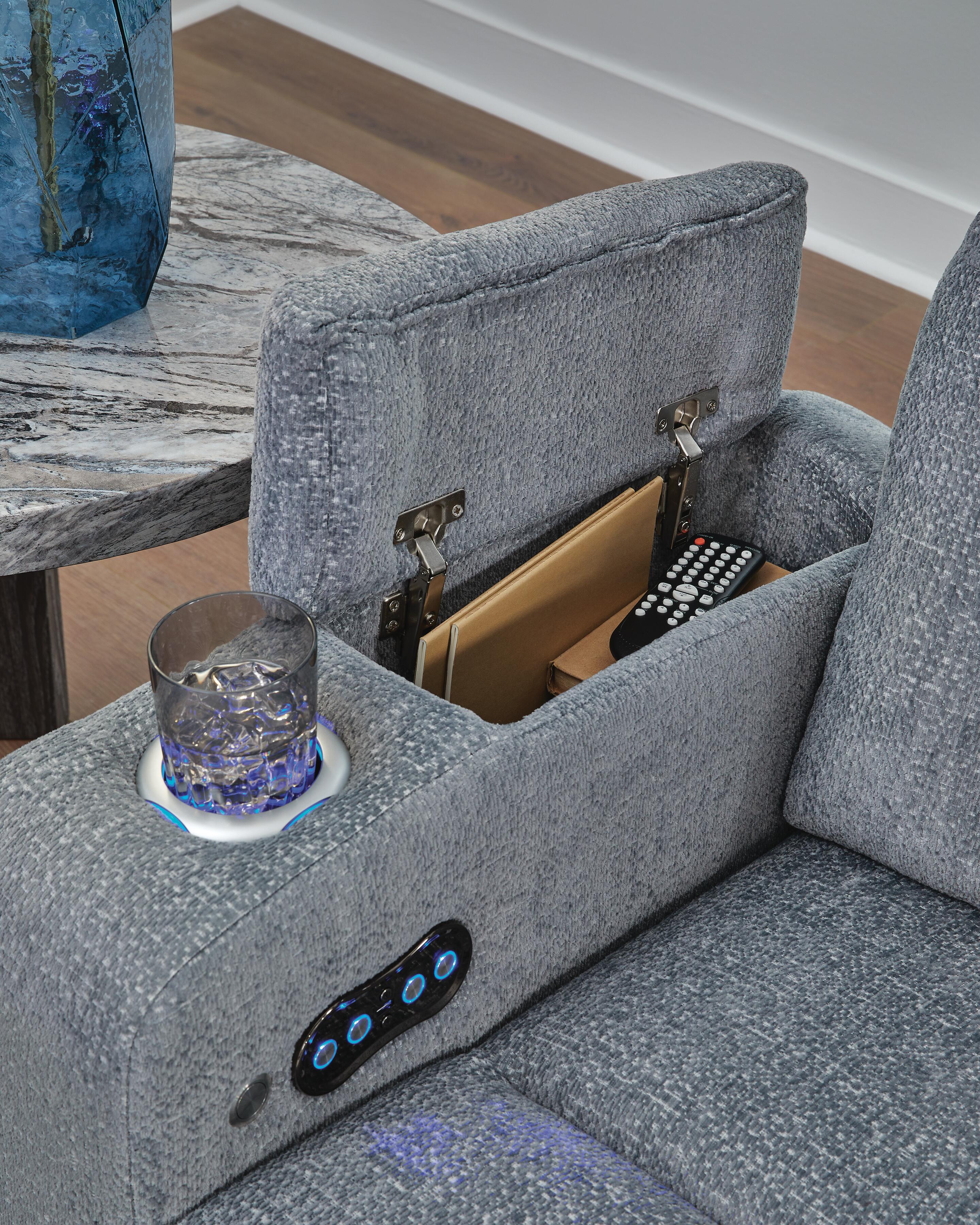 Studio Cave Power Reclining Loveseat with Console - Luxury Home Furniture (MI)