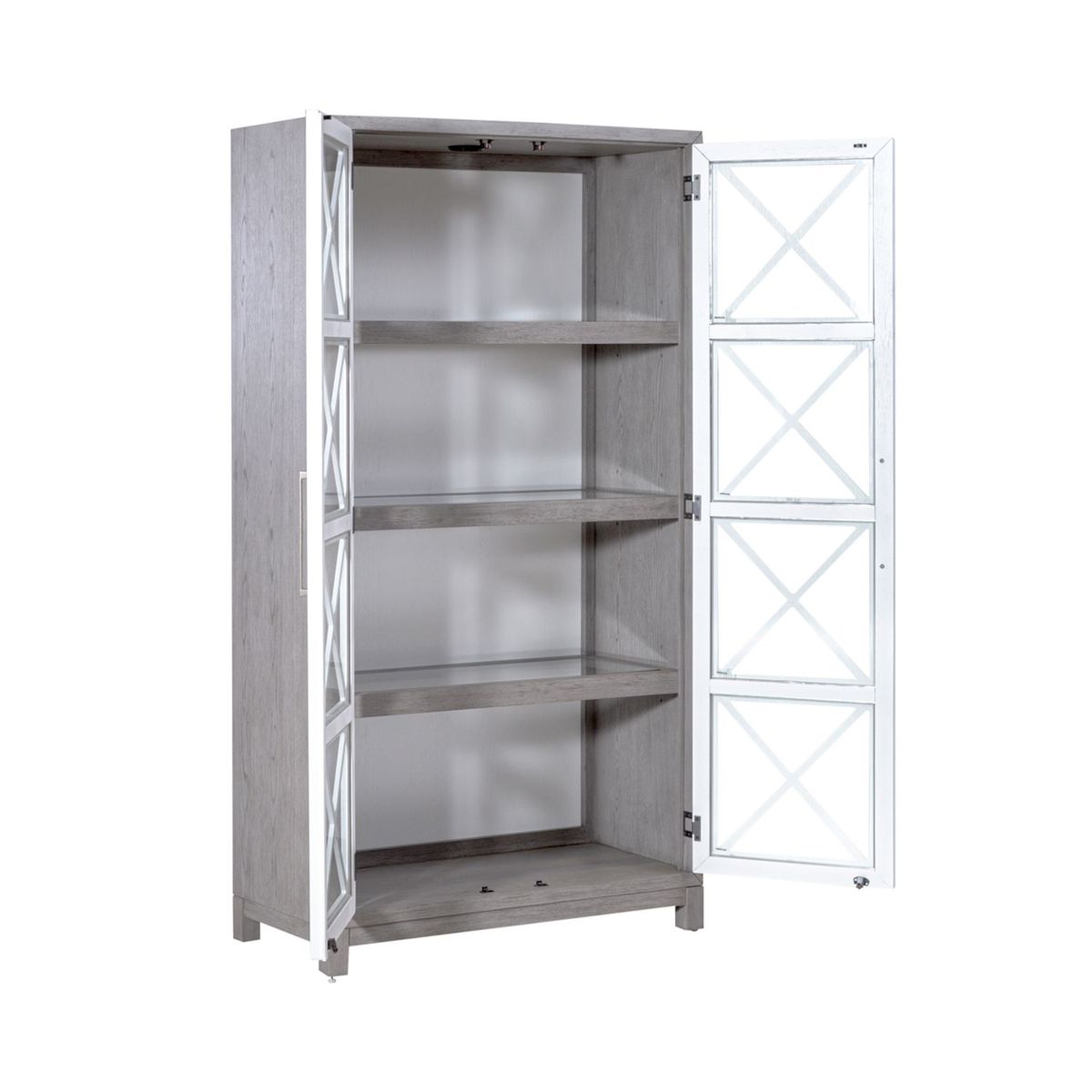 Liberty Furniture Palmetto Heights Bunching Display Cabinet in Two-Tone