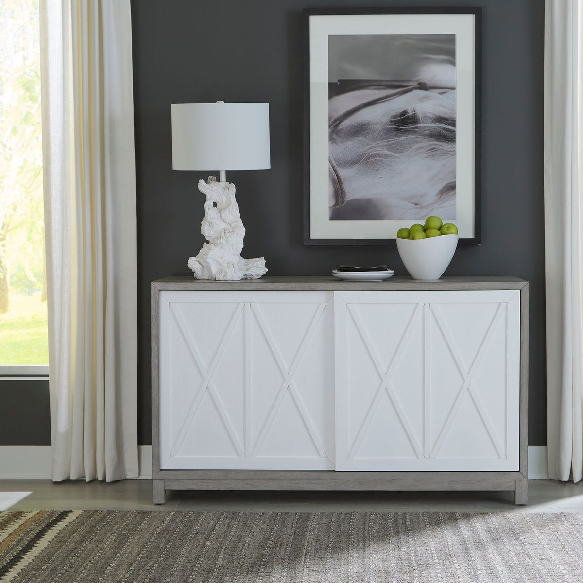 Liberty Furniture Palmetto Heights Server in Two-Tone