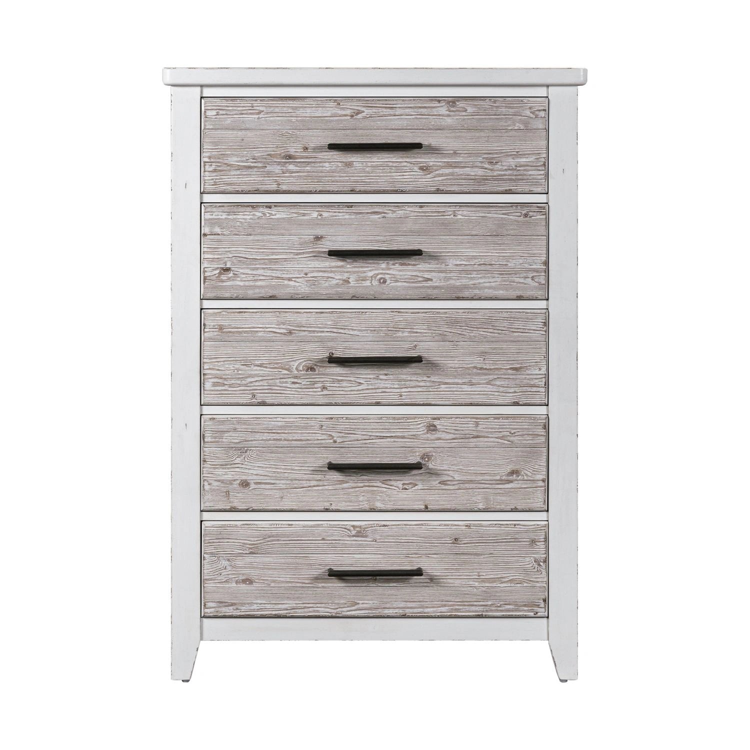 Backroads Drawer Chest in Weathered White/Parchment Brown image