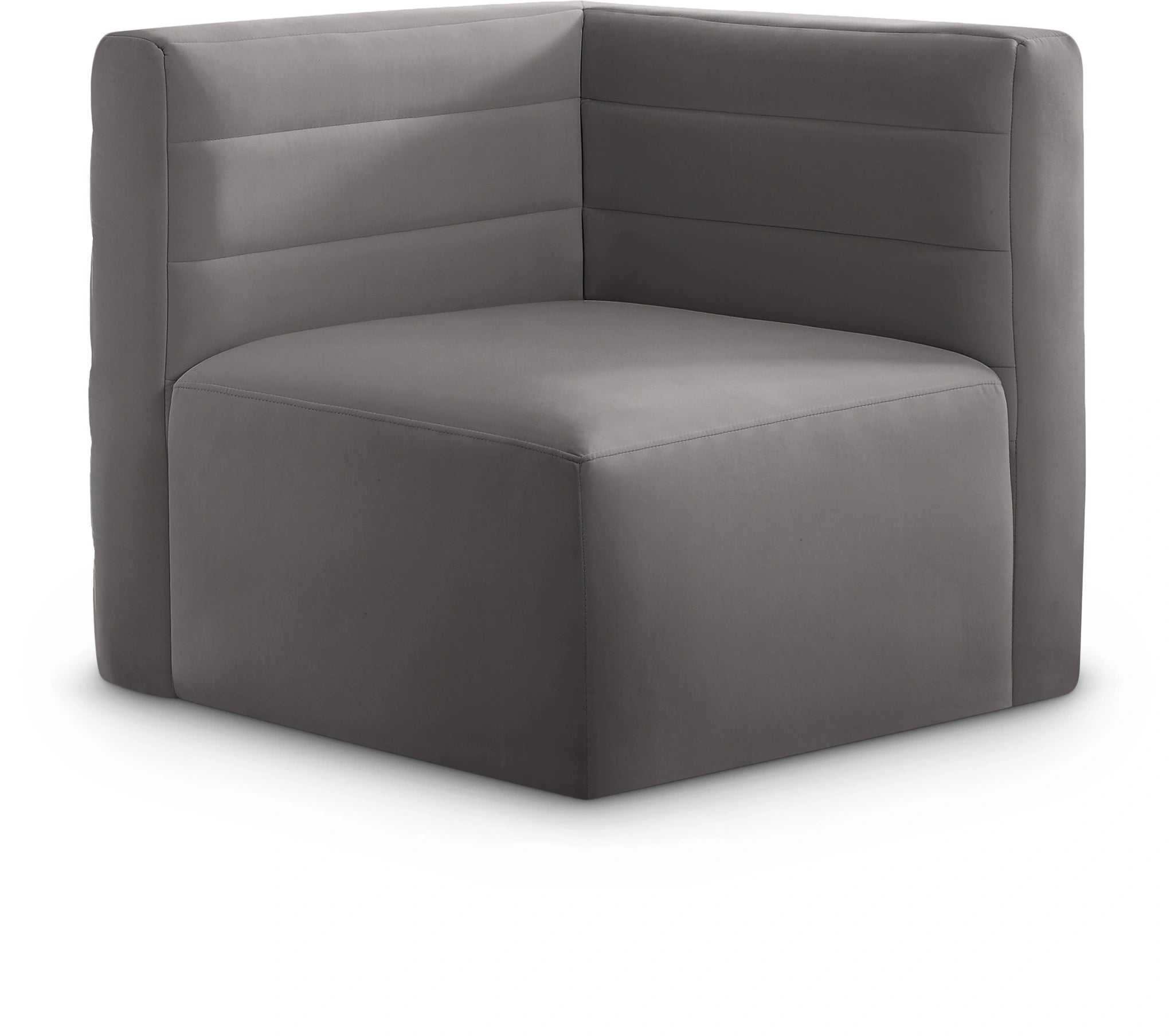 Quincy Grey Velvet Modular Corner Chair