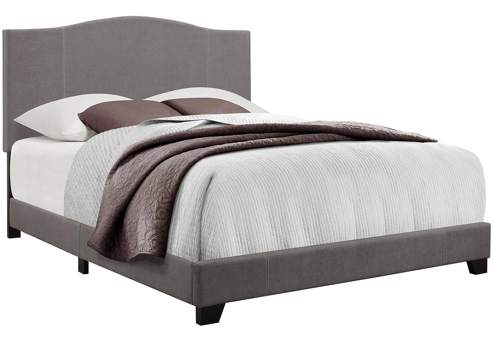 Pulaski ACH All-In-One Queen Modified Camel Back Upholstered Bed in Grey