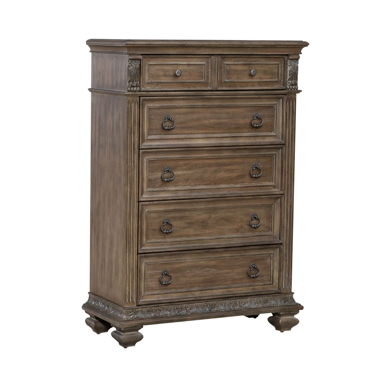 Carlisle Court 5 Drawer Chest in Chestnut with Dusty Wax