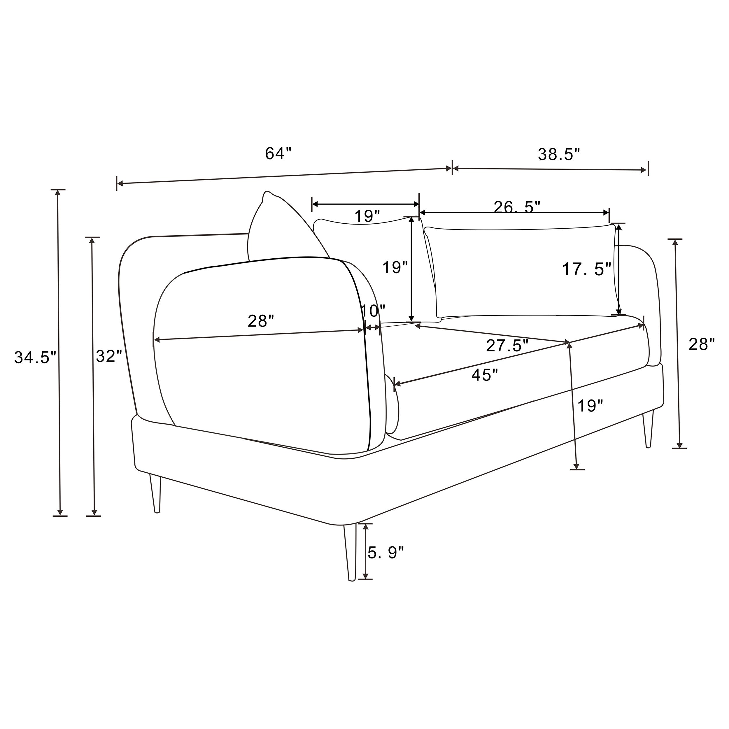 Jade Stationary Loveseats