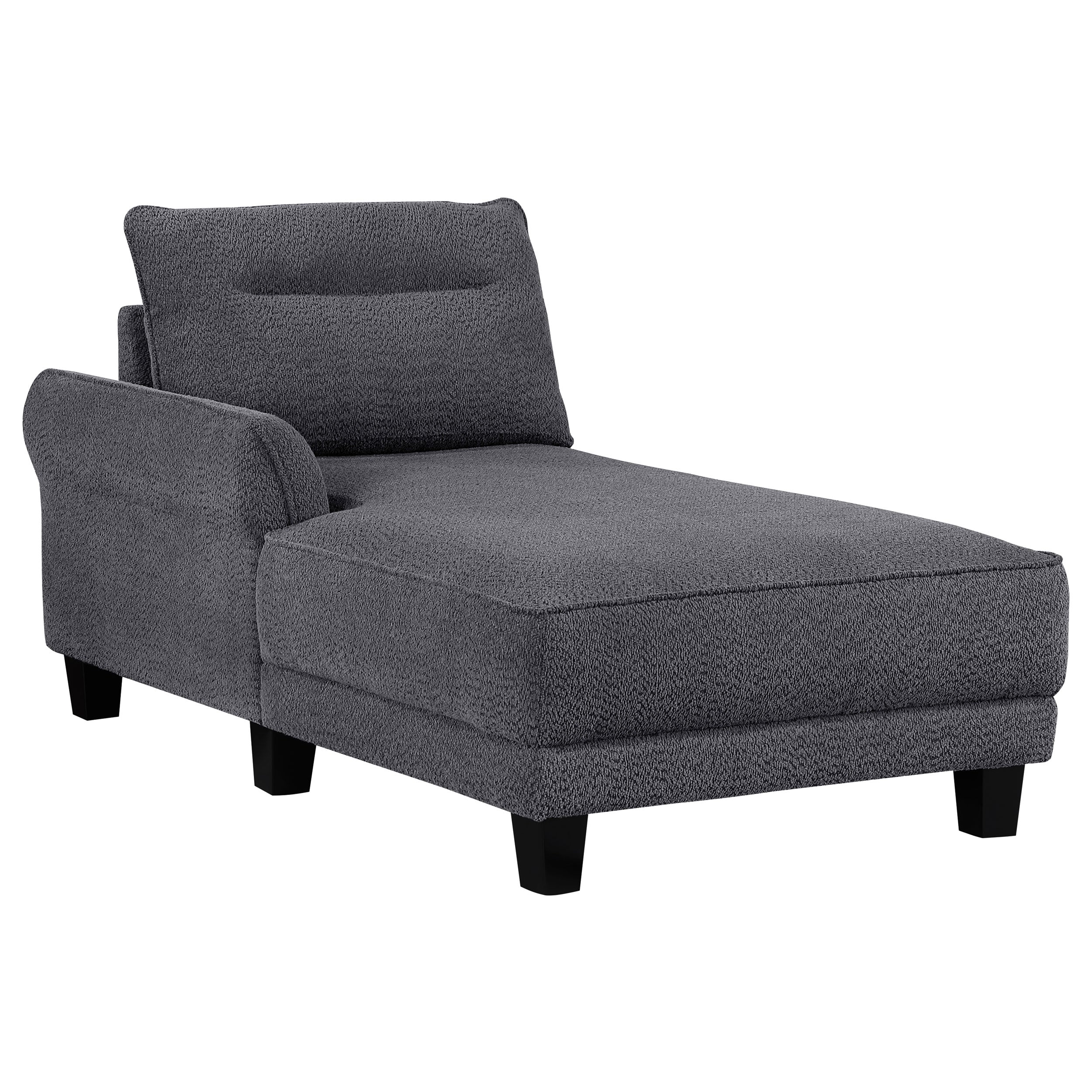 Caspian Upholstered Curved Arms Sectional Sofa - Luxury Home Furniture (MI)