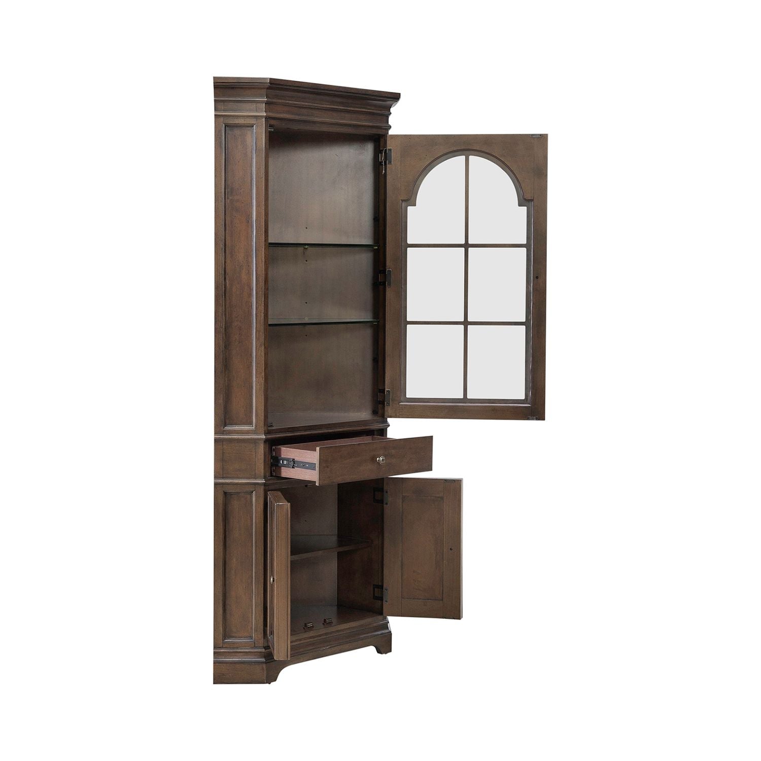 Arden Road Corner Cabinet in Satin Cherry - Luxury Home Furniture (MI)