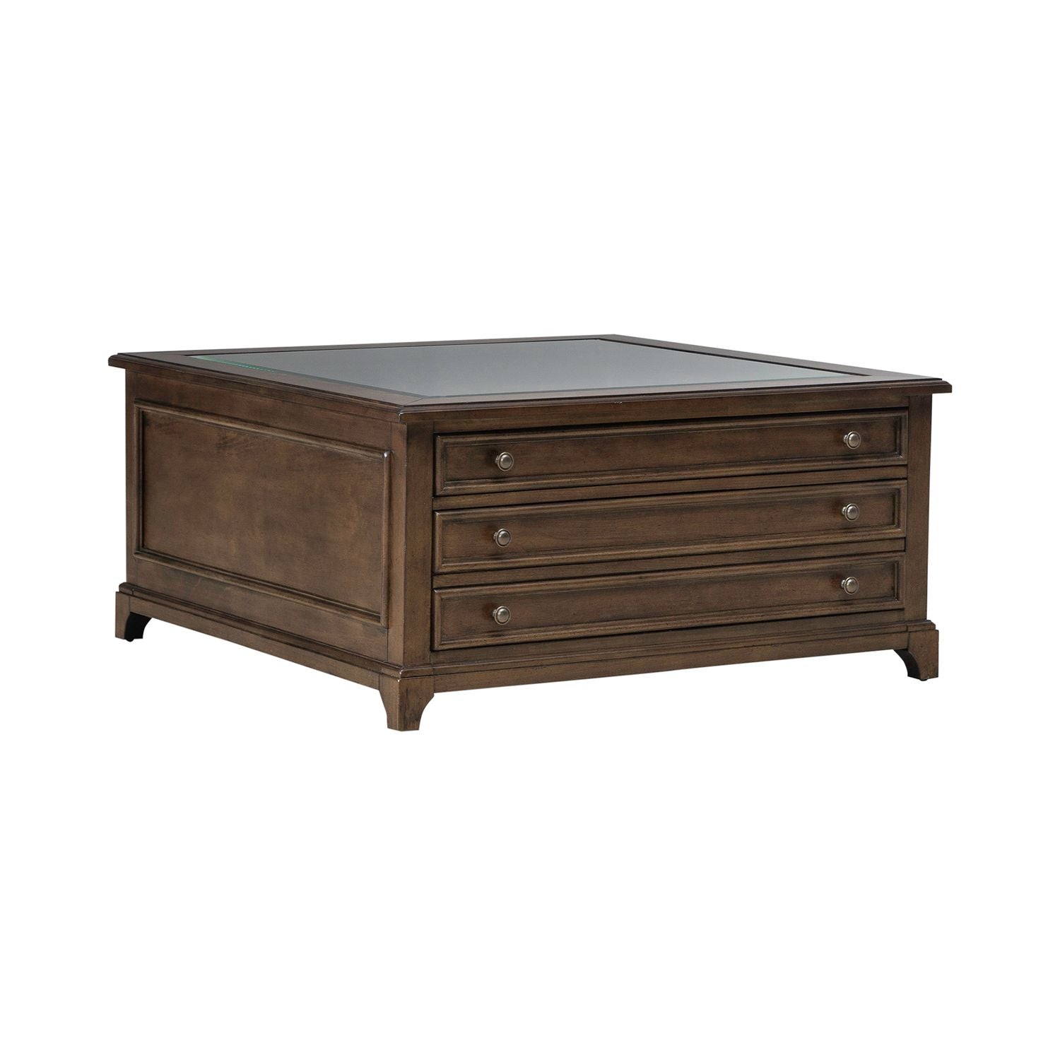 Arden Road Square Collector Cocktail Table in Satin Cherry - Luxury Home Furniture (MI)