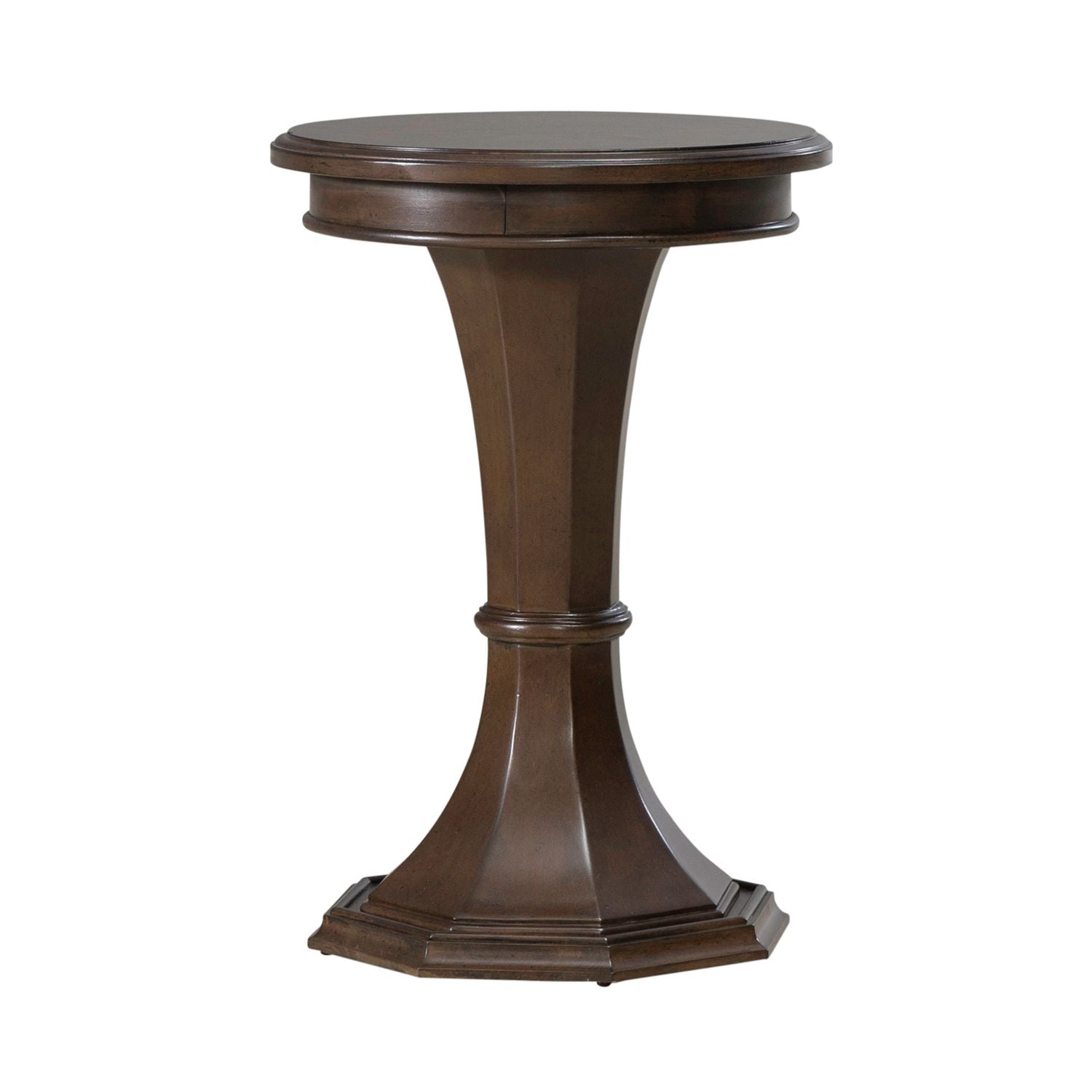 Arden Road Round Chairside Table in Satin Cherry - Luxury Home Furniture (MI)