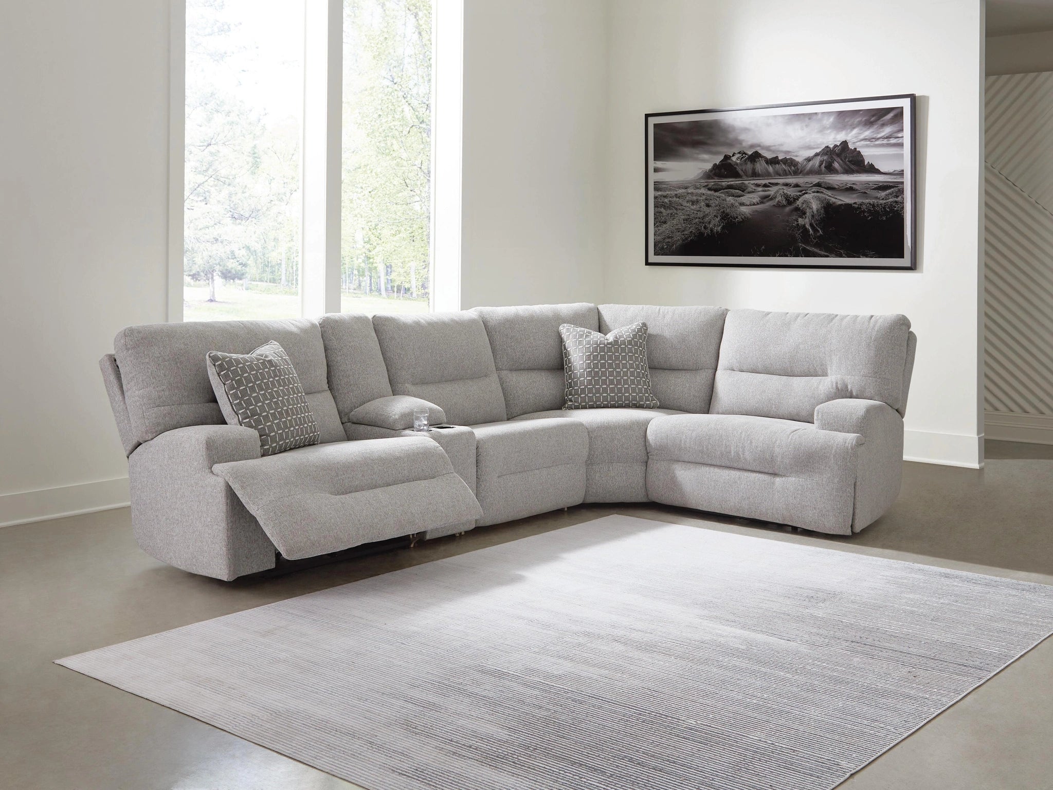 Acklen Place Power Reclining Sectional with Storage Console