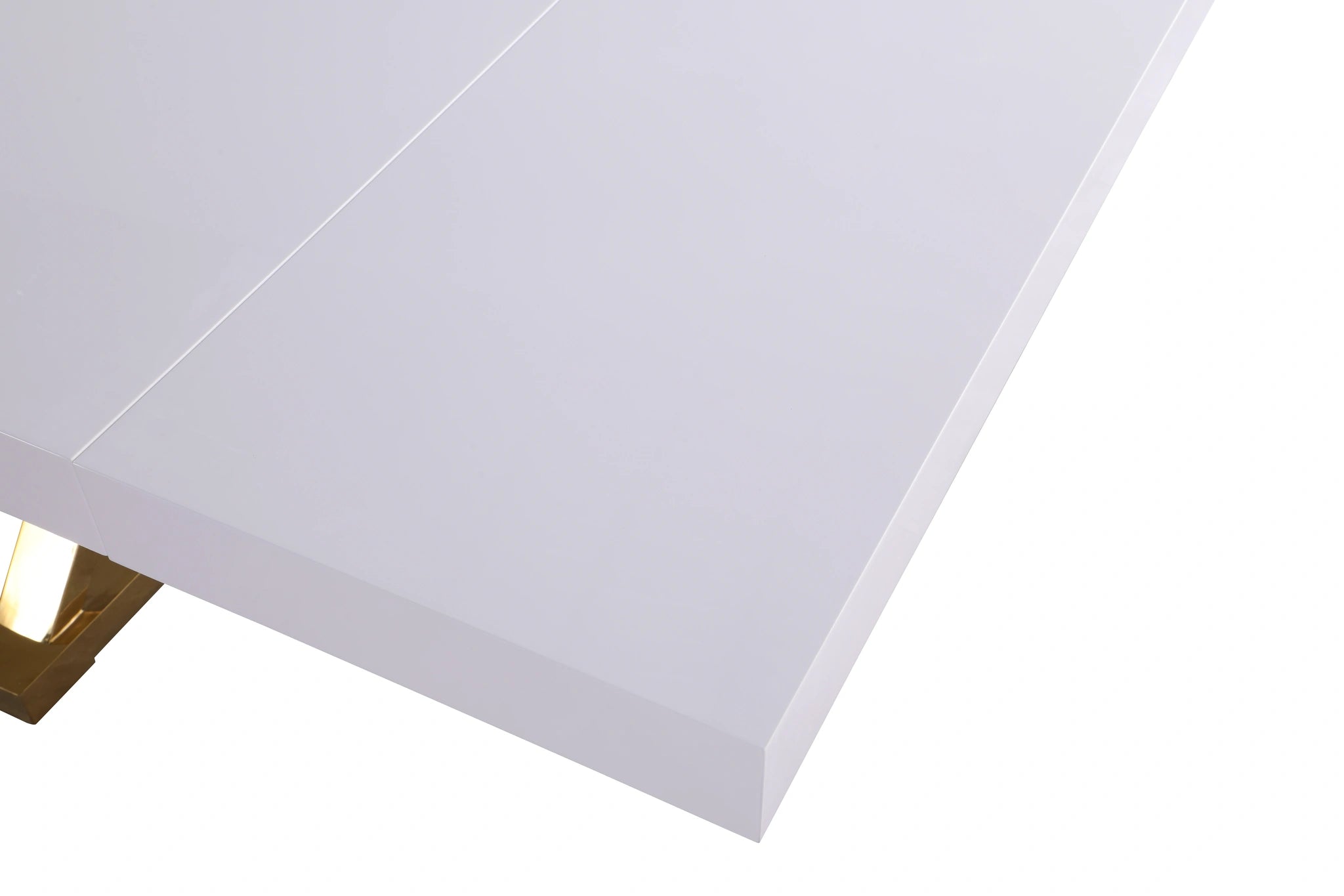 Excel White Lacquer Extendable Dining Table (3 Boxes)