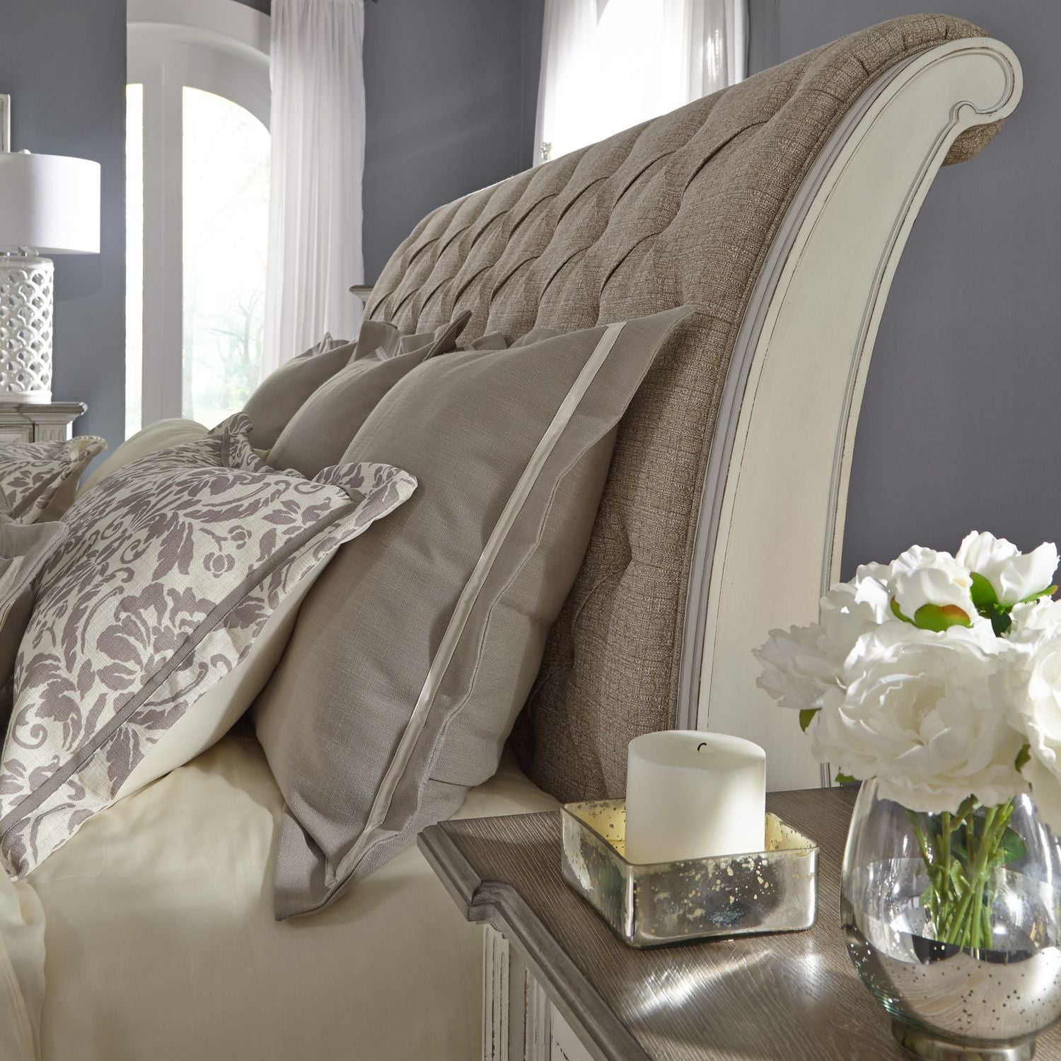 Abbey Park King California Sleigh Bed - Luxury Home Furniture (MI)