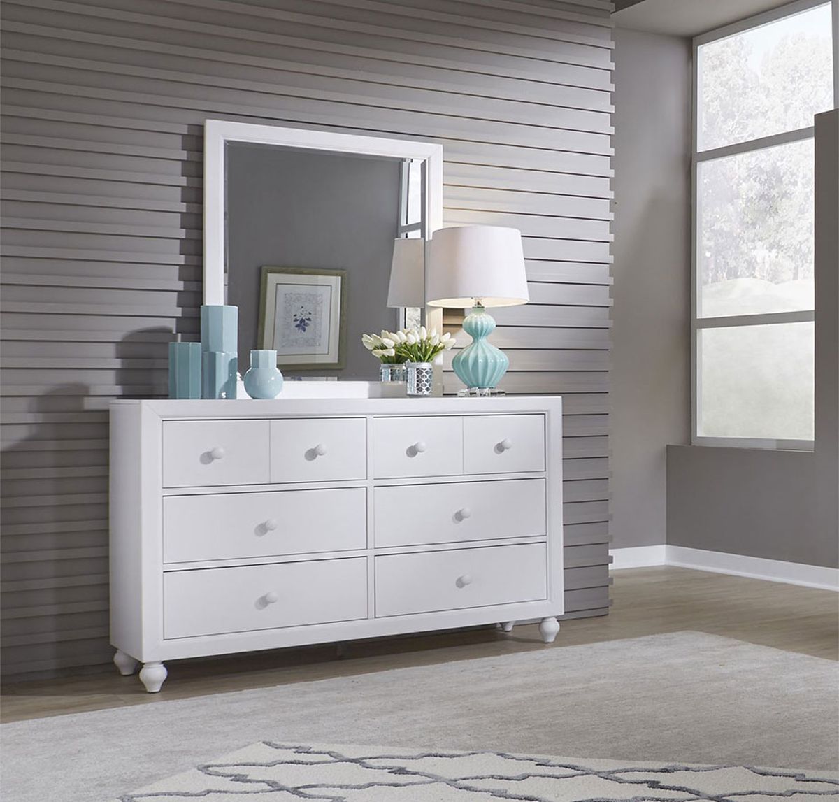 Liberty Furniture Cottage View Mirror in White