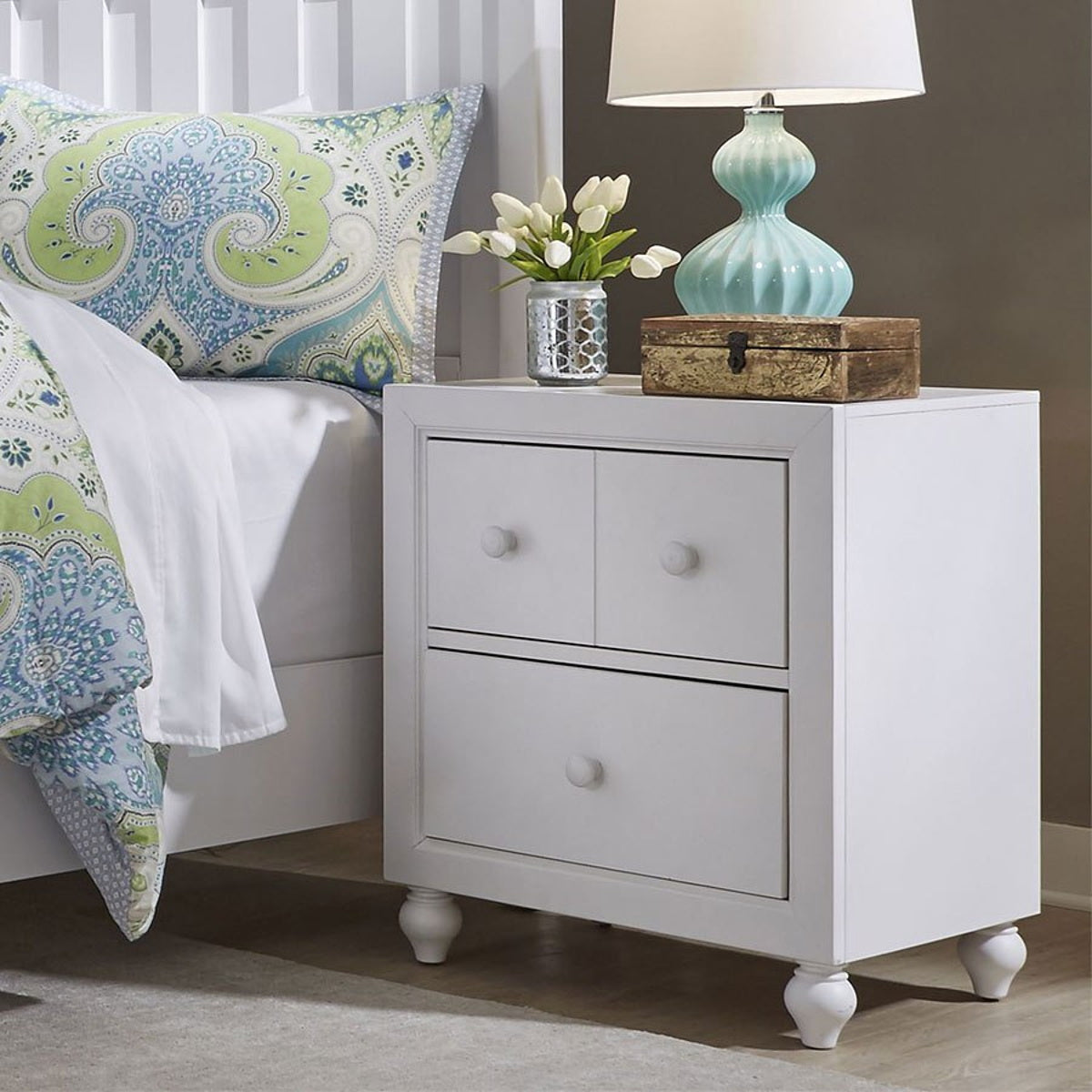 Liberty Furniture Cottage View Nightstand in White - Luxury Home Furniture (MI)