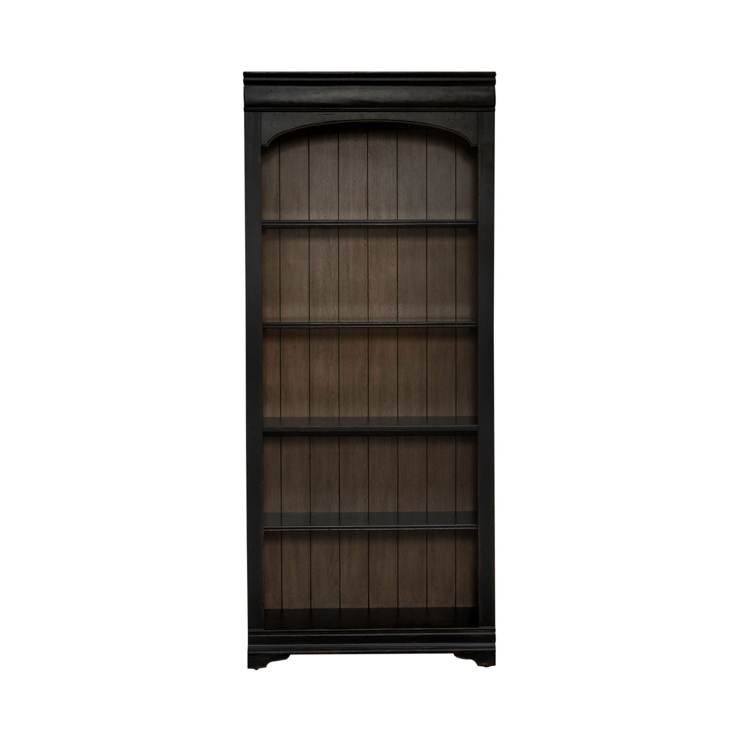 Meritage 2pc Bunching Bookcase in Aged Charcoal w/ Rub Thru/Caramel - Luxury Home Furniture (MI)