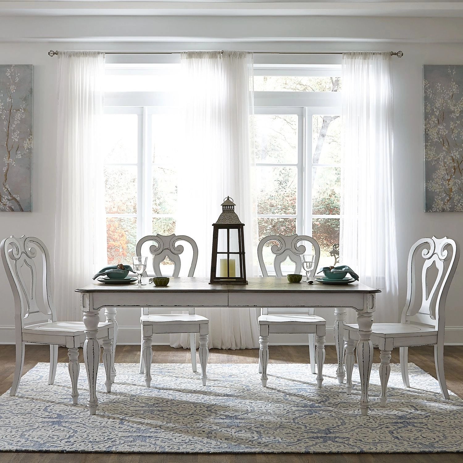 Magnolia Manor Opt 5 Piece Leg Table Set image